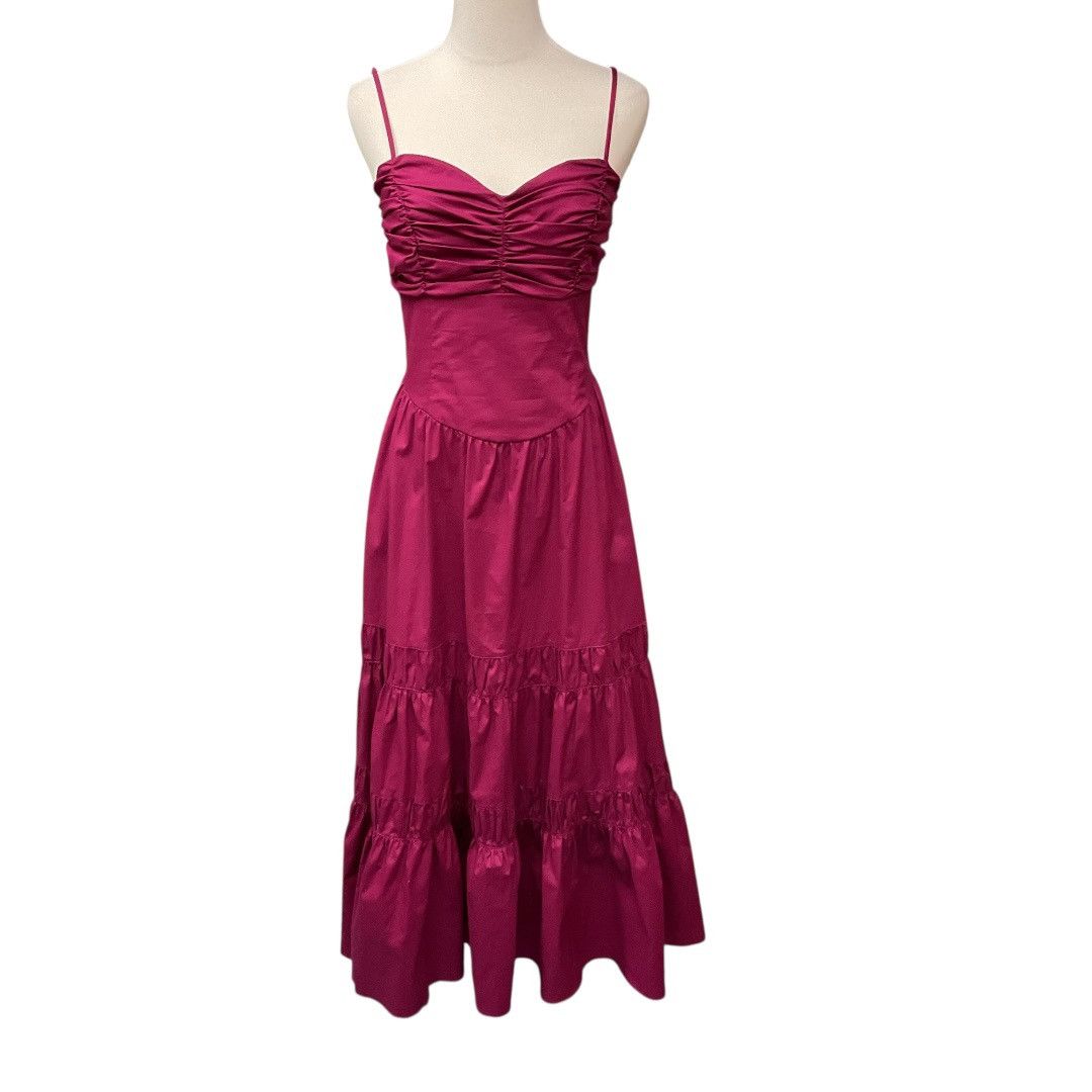 MISA Los Angeles Misa Los Angles Rula Orchid Cotton Poplin Midi Dress M NWT Size M / US 6-8 / IT 42-44 - 1 Thumbnail