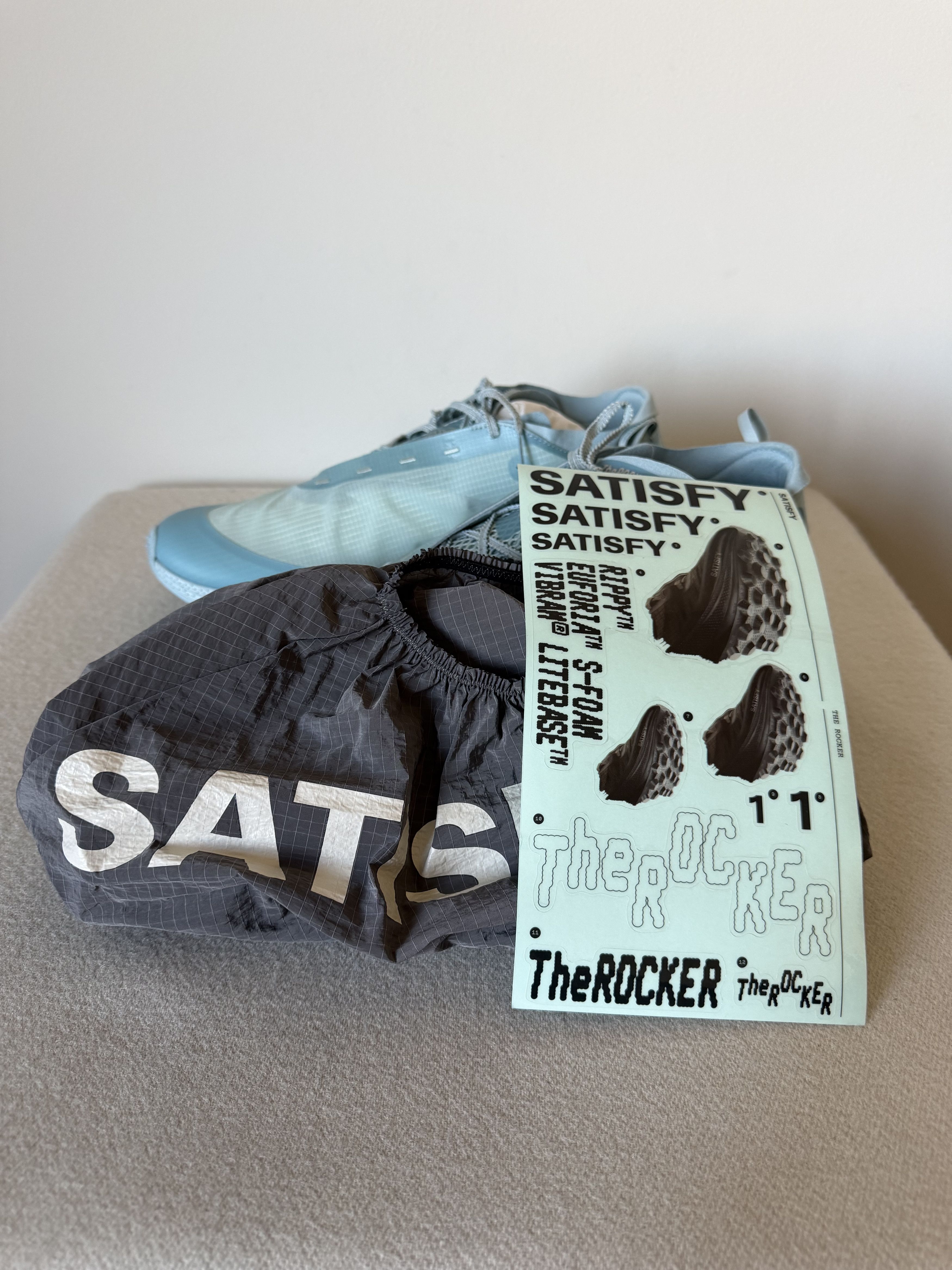 Satisfy Satisfy Running The Rocker Sneakers in Sterling Blue Size US 12 / EU 45 - 7 Thumbnail