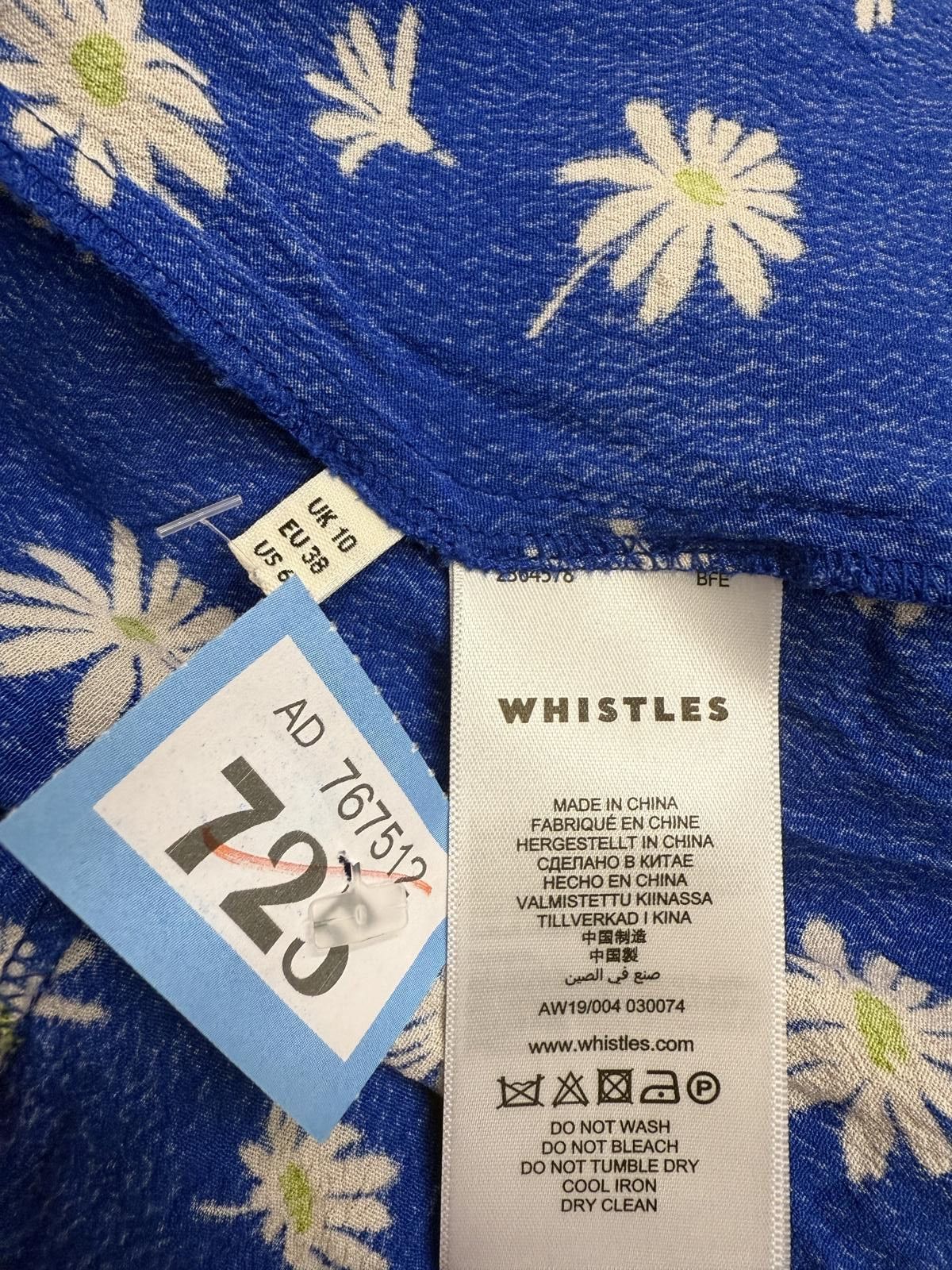 Whistles Whistles Blue Floral Midi Dress UK 10 Size M / US 6-8 / IT 42-44 - 2 Thumbnail