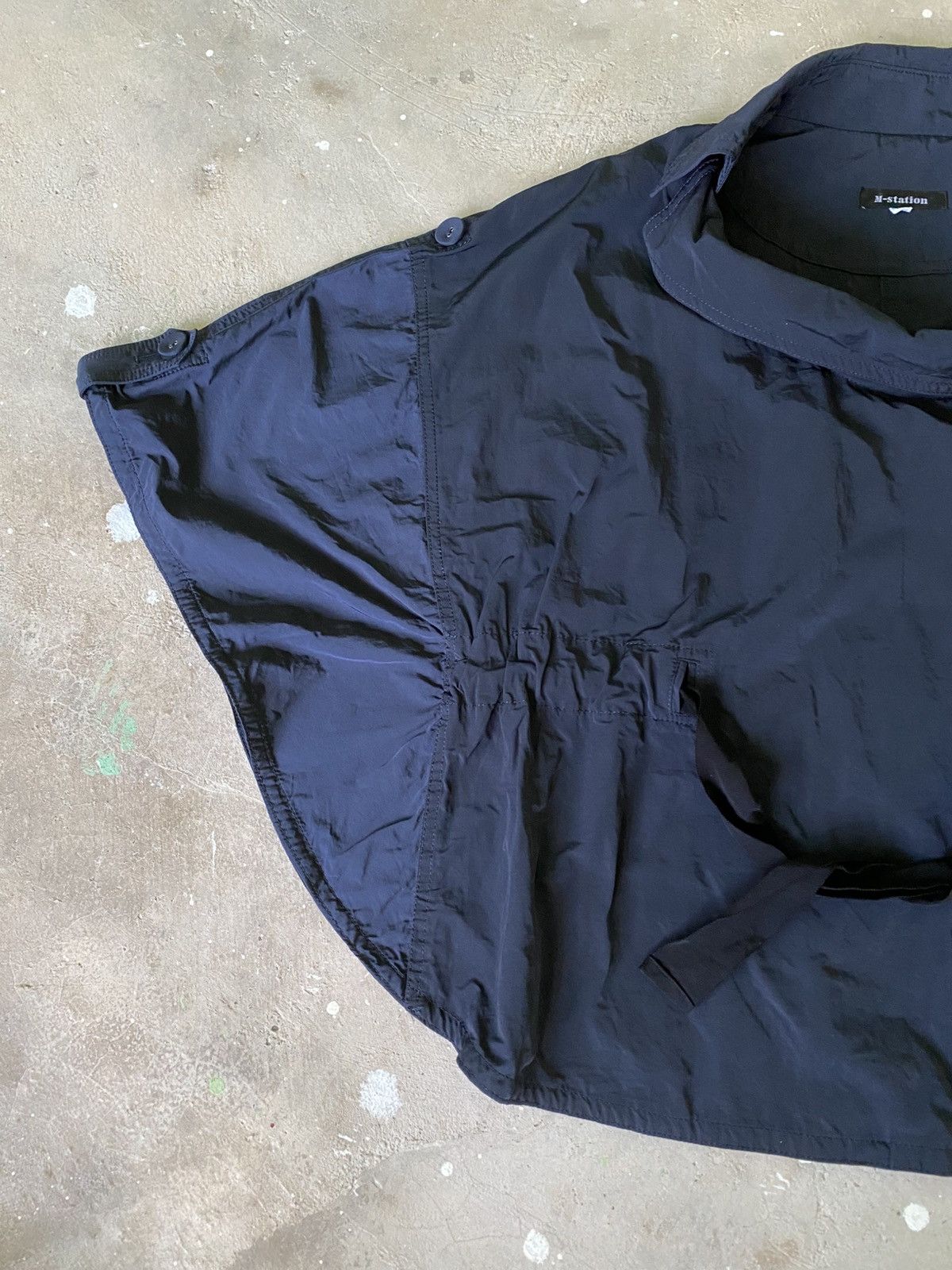 Japanese Brand M-Station Women Archive Tech Poncho Cape Navy Japan Size M / US 6-8 / IT 42-44 - 3 Thumbnail