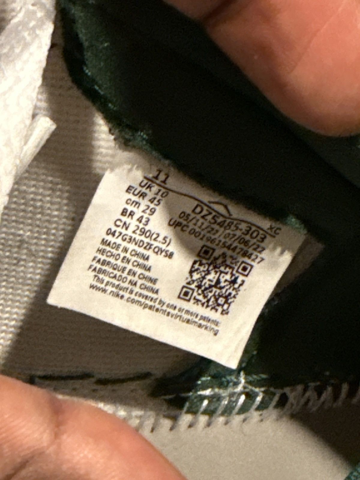 Jordan Brand Gorge Green Jordan 1 Size US 11 / EU 44 - 6 Thumbnail