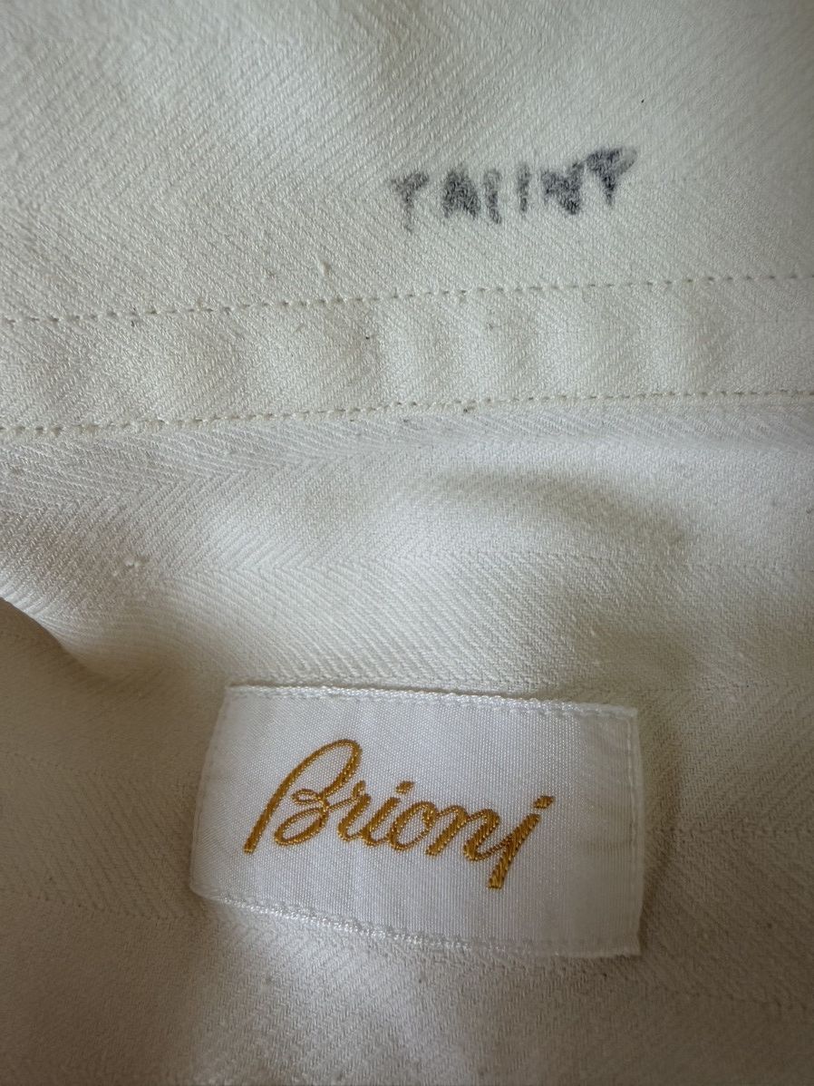 Brioni Brioni Cotton Cashmere Herringbone Dress Shirt XL Italy Size US XL / EU 56 / 4 - 15 Thumbnail