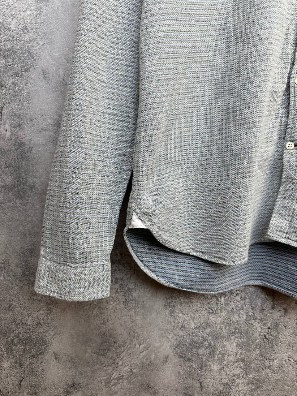 Oliver Spencer Oliver Spencer Zigzag Textured Cotton Shirt Button Up LS Size US L / EU 52-54 / 3 - 6 Thumbnail