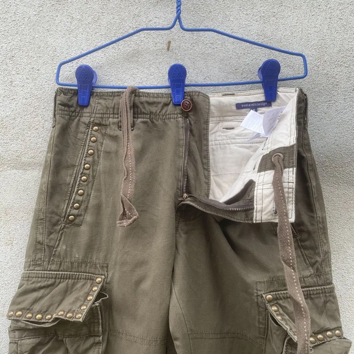 semanticdesign SEMATIC DESIGN🔥30x33 STUDDED BIGPOCKET TROUSERS CARGO PANTS Size US 30 / EU 46 - 9 Thumbnail