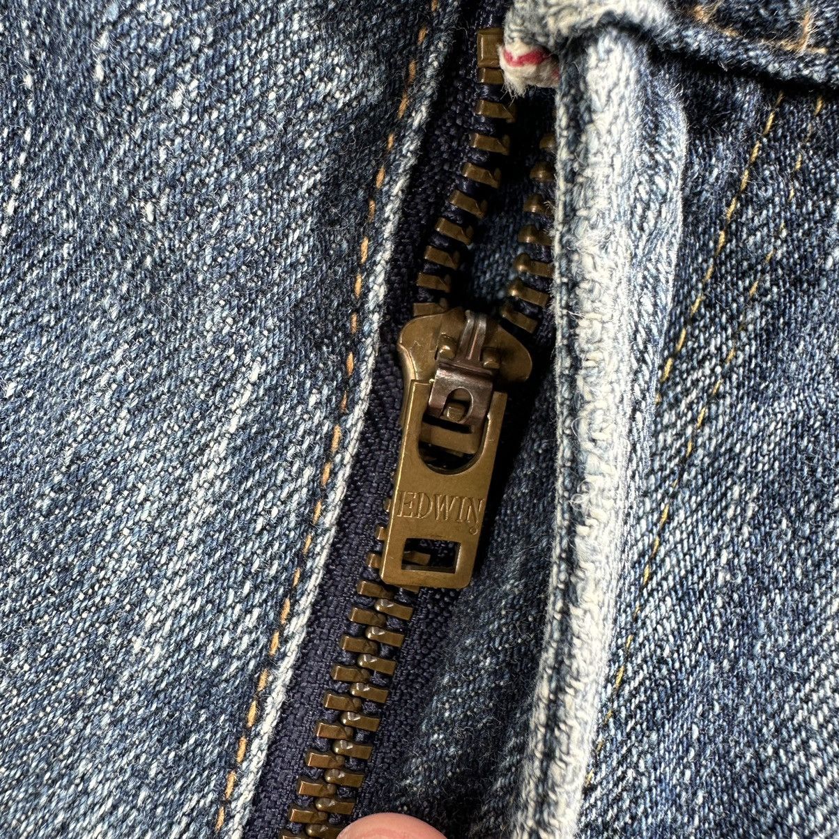 Edwin × Jean × Vintage Vintage Edwin Redline Faded Denim Jean Pant W30 Size US 30 / EU 46 - 5 Thumbnail