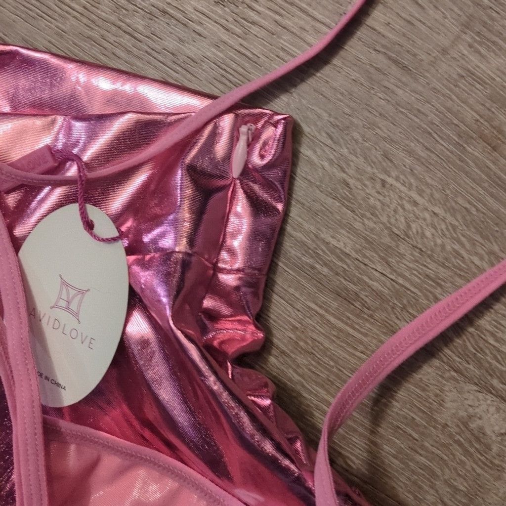 Other Avidlove chrome pink skirt and g-string thong size large Size 28" / US 6 / IT 42 - 6 Thumbnail