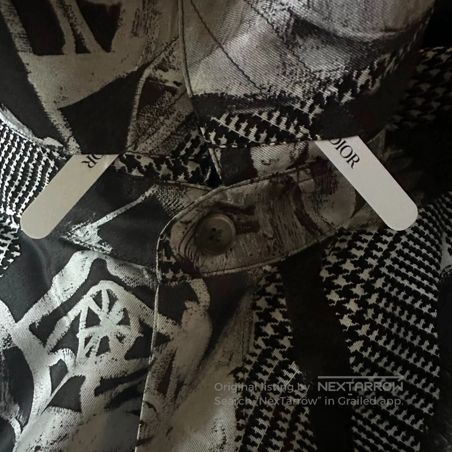 Dior Dior Black White Rose Print Shirt. Size US S / EU 44-46 / 1 - 7 Thumbnail