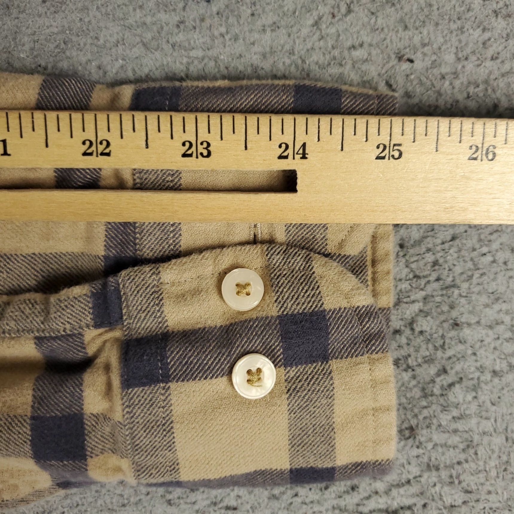 UNTUCKit UNTUCKit Shirt Mens XL Beige Check Flannel Casual Button Up Long Sleeve Size US XL / EU 56 / 4 - 6 Thumbnail