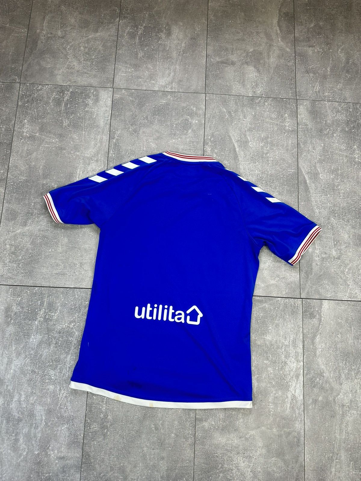 Hummel × Vintage Men’s Hummel Rangers football soccer shit jersey Size US S / EU 44-46 / 1 - 8 Thumbnail