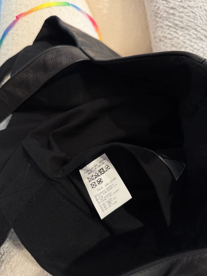 Yohji Yamamoto Yohji Yamamoto Yohji Yamamoto Black Leather Tote Bag Size ONE SIZE - 4 Thumbnail