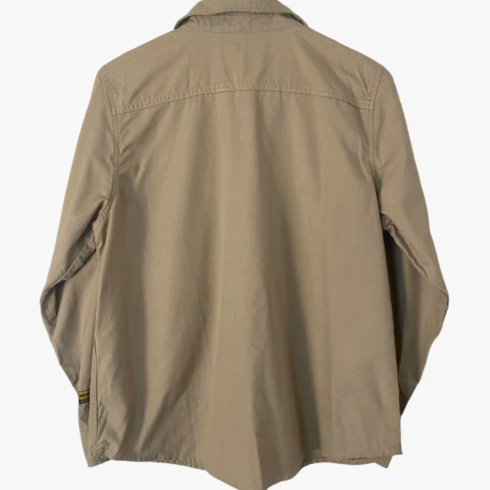 Vintage VINTAGE Benchmark Silver Bullet Flame Resistant Button-Up Shirt Womens Medium Tan HRC2 Size M / US 6-8 / IT 42-44 - 3 Thumbnail