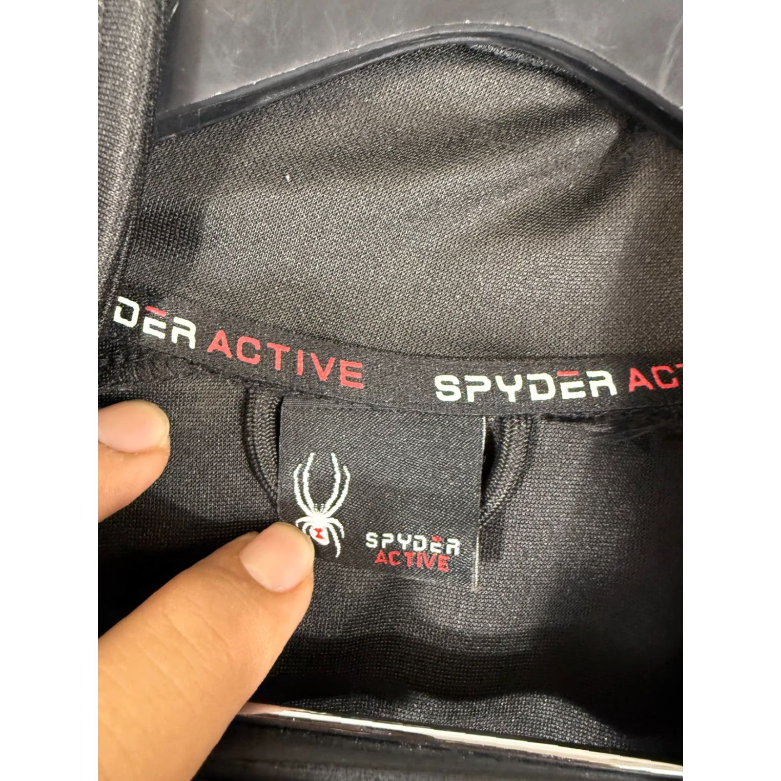 Spyder Spyder Track Jacket Mens L Black Full Zip Mock Neck Performance Activewear Outdoor Size US L / EU 52-54 / 3 - 6 Thumbnail