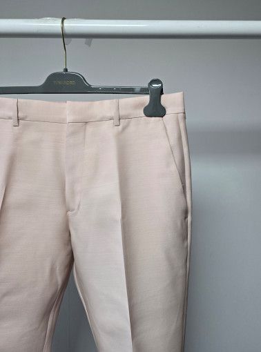Tom Ford o1sm1stk0824 Atticus Wool Silk Feu Pant in Pink Beige Size US 30 / EU 46 - 2 Thumbnail