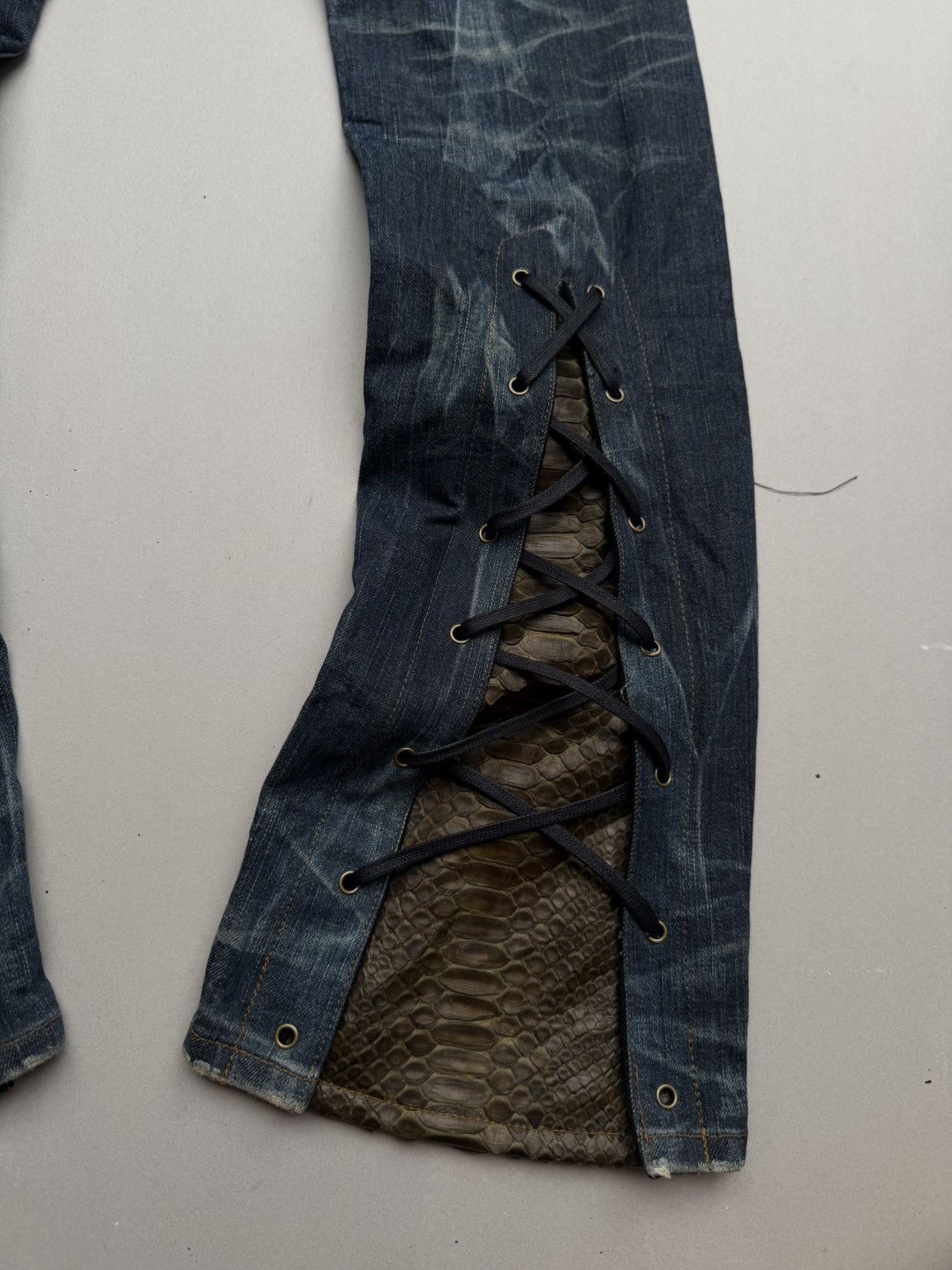 Japanese Brand Jbaffwe lace up flare jeans Size US 26 / EU 42 - 5 Thumbnail