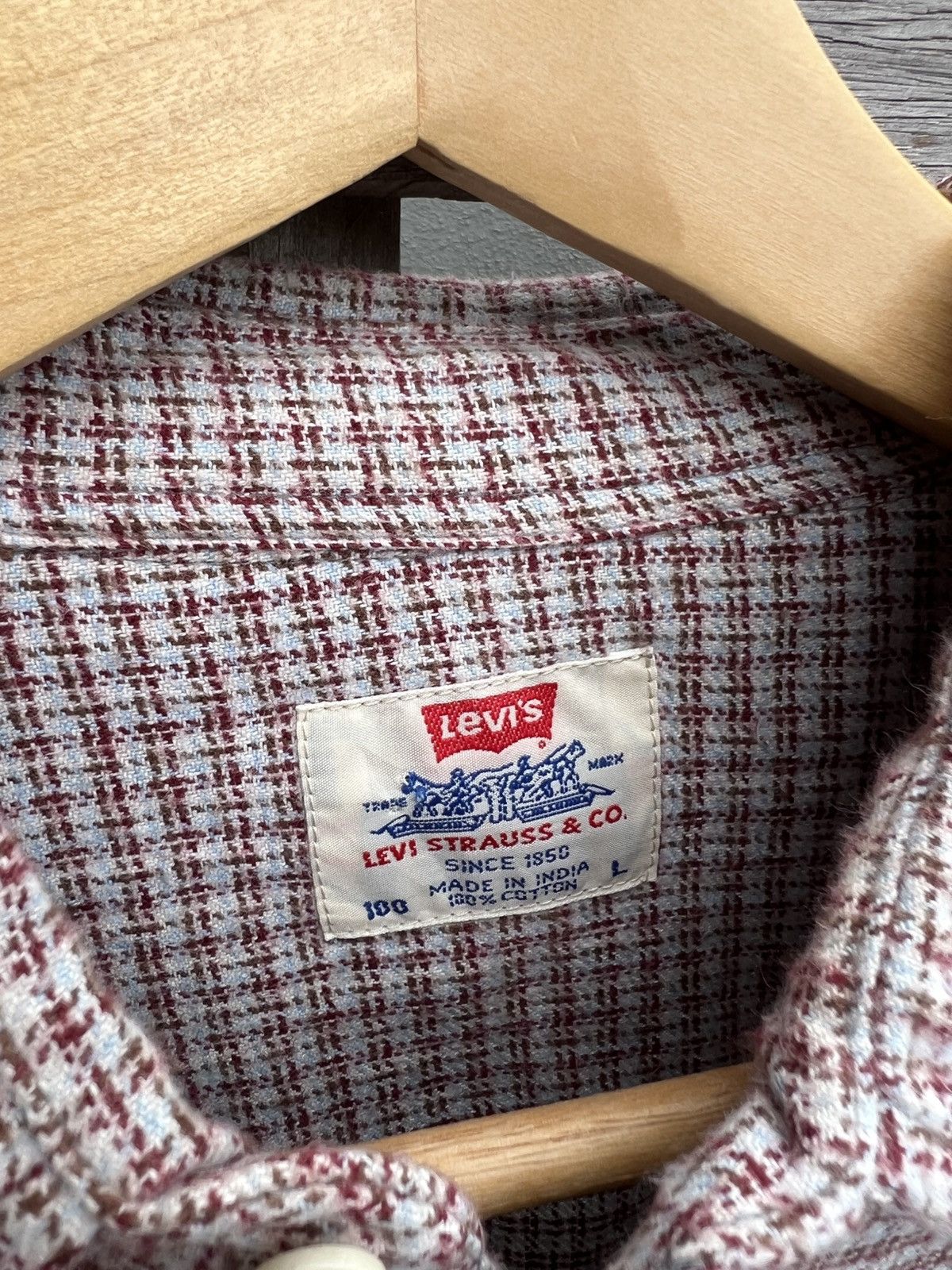 Levi's Vintage Clothing Vintage 90s Levis Western Checkered Long Sleeve Shirt Size US L / EU 52-54 / 3 - 9 Thumbnail