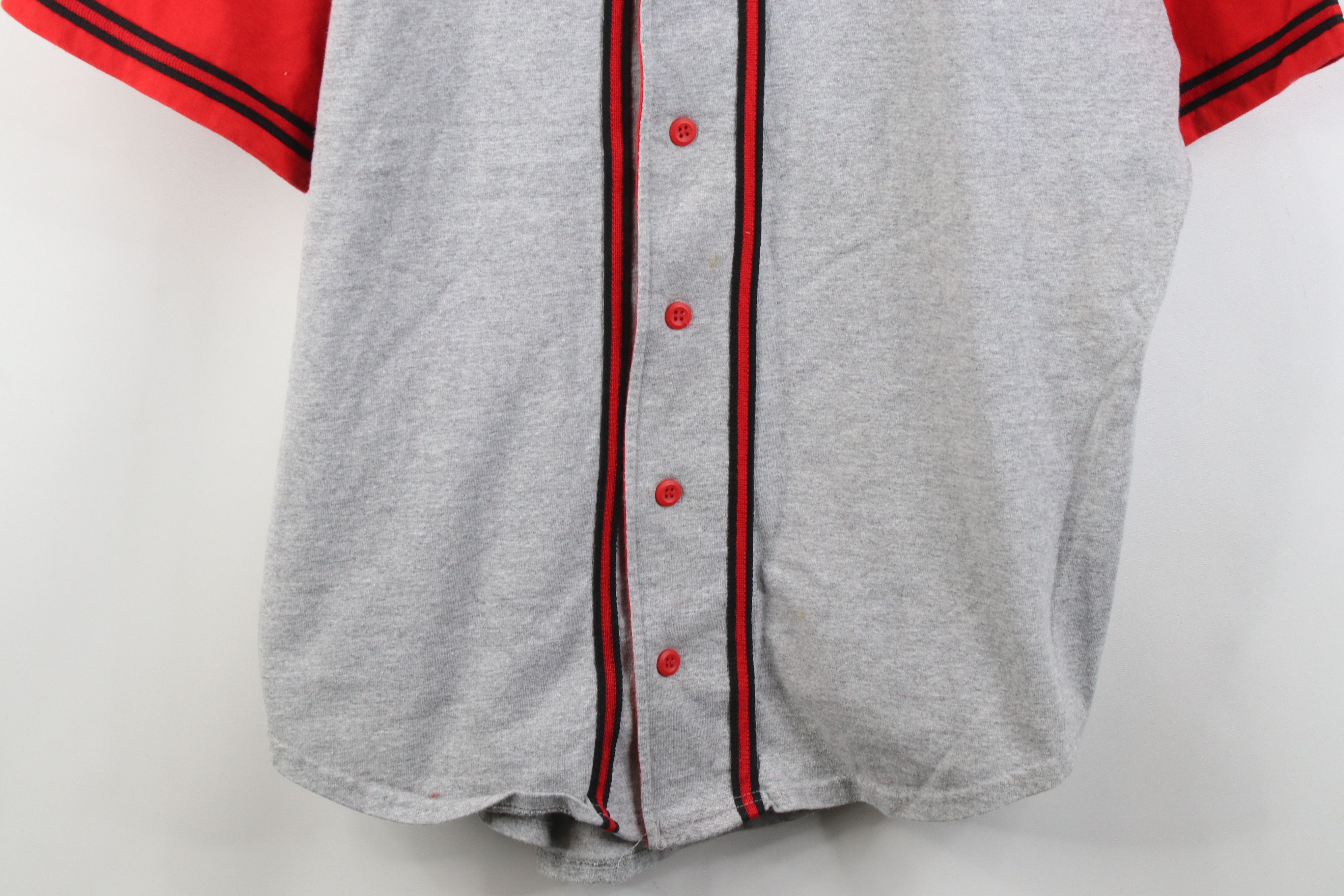 Vintage Vintage 90s Q Billiards Sports Club Baseball Jersey Gray USA Size US L / EU 52-54 / 3 - 3 Thumbnail