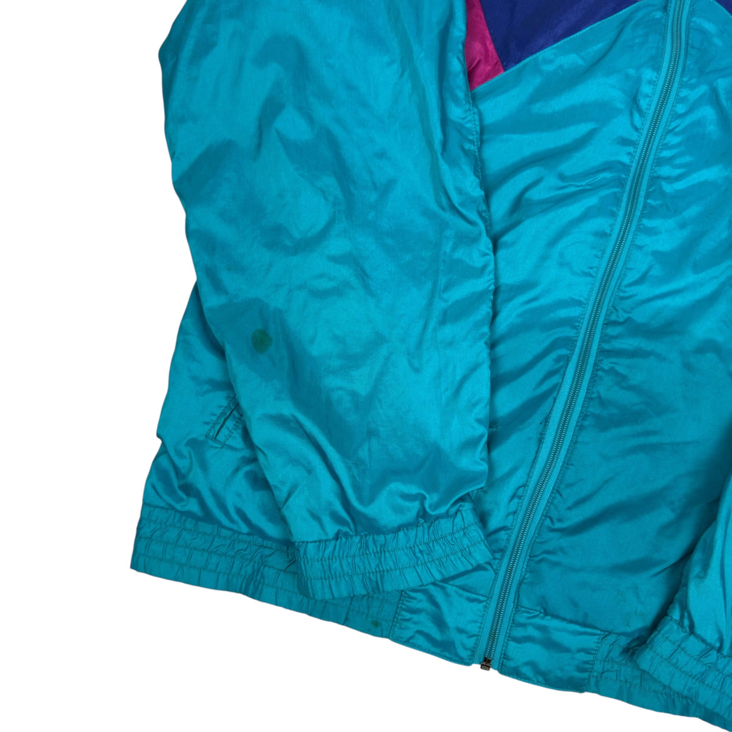 Adidas VTG Adidas Mens Aqua Long Sleeve Full Zip Windbreaker Jacket Size US L / EU 52-54 / 3 - 11 Thumbnail