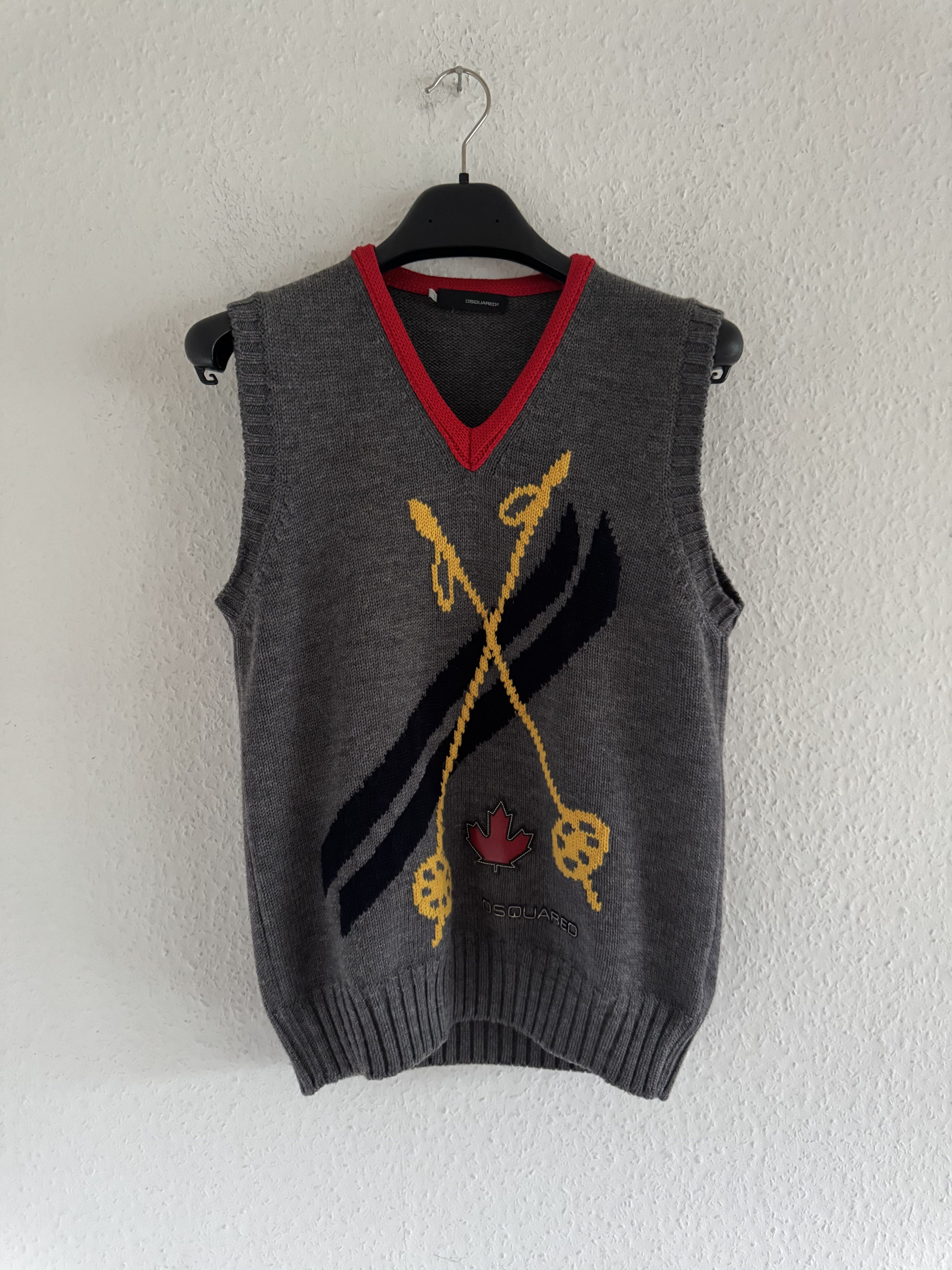 Dsquared2 FW08 Runway Ski Intarsia Wool Vest Size US L / EU 52-54 / 3 - 1 Thumbnail