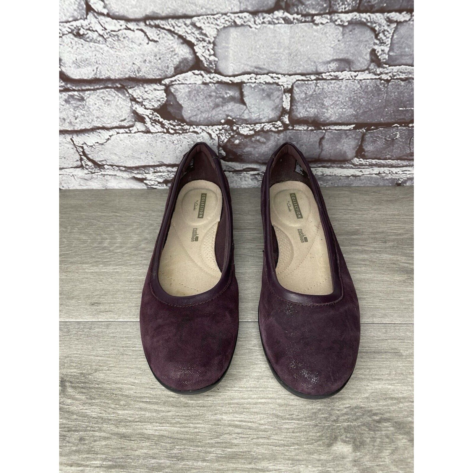 Clarks Clarks Collection Soft Cushion Purple Shimmer Ballet Flats W Size US 7.5 / IT 37.5 - 3 Thumbnail