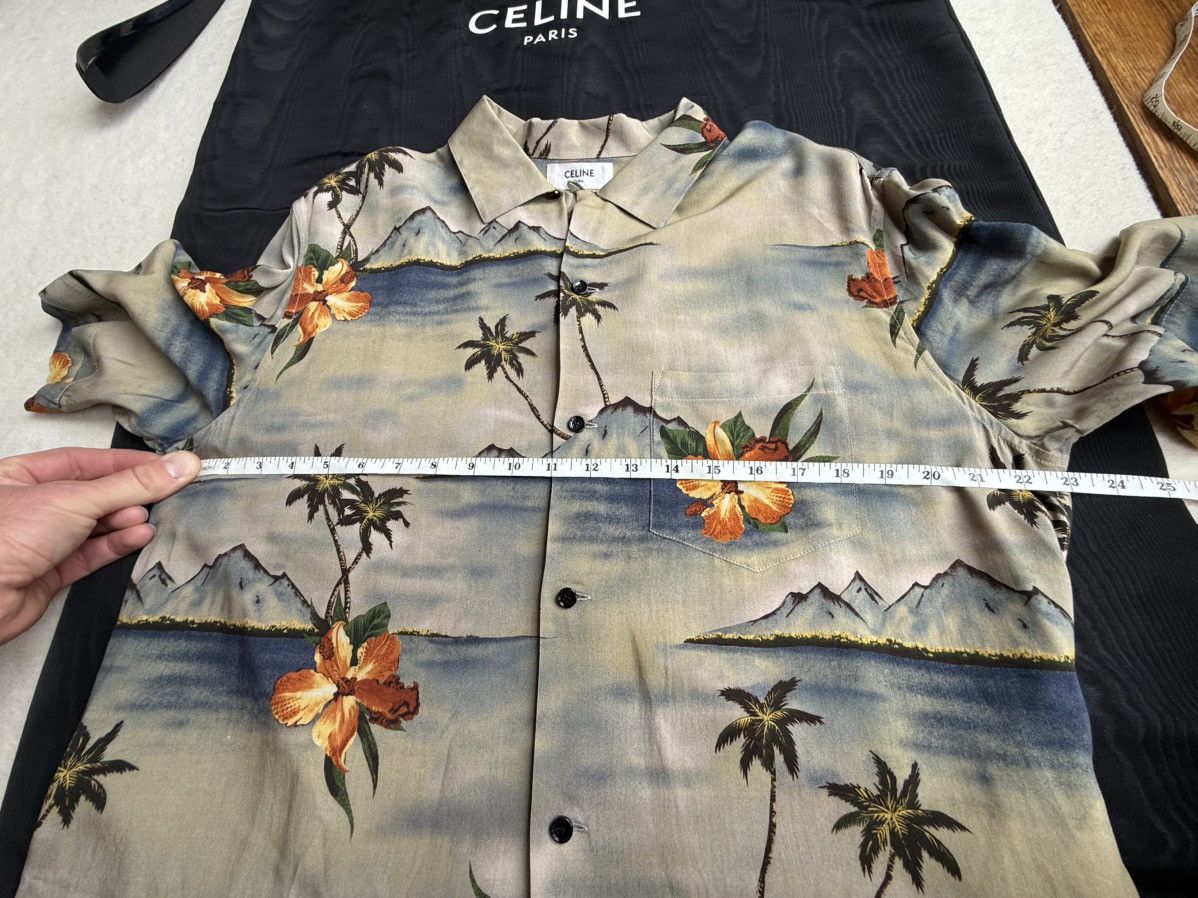 Celine $1.1k SS23 Celine volcano Hawaiian palm tree camp shirt Hedi Size US M / EU 48-50 / 2 - 5 Thumbnail