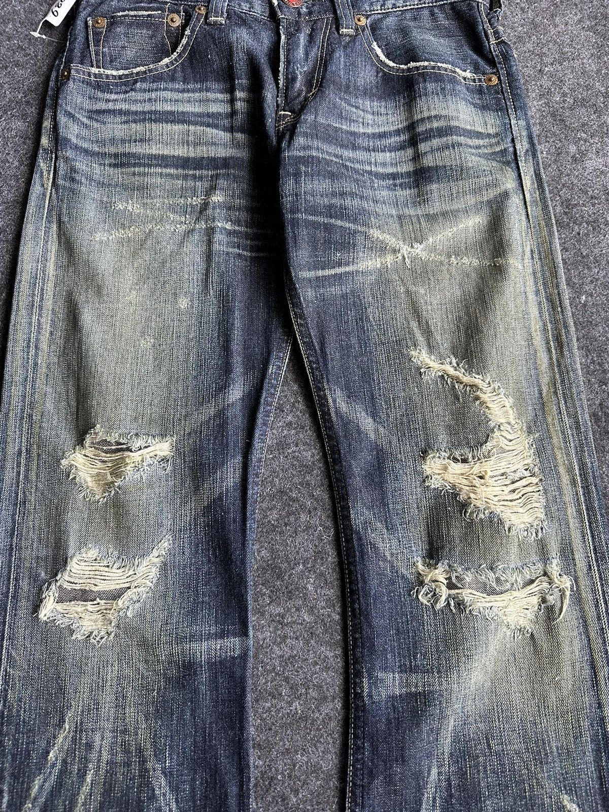 Edwin Vintage Edwin 503 Blue Trip Flare Washed Denim D383 Size US 28 / EU 44 - 4 Thumbnail