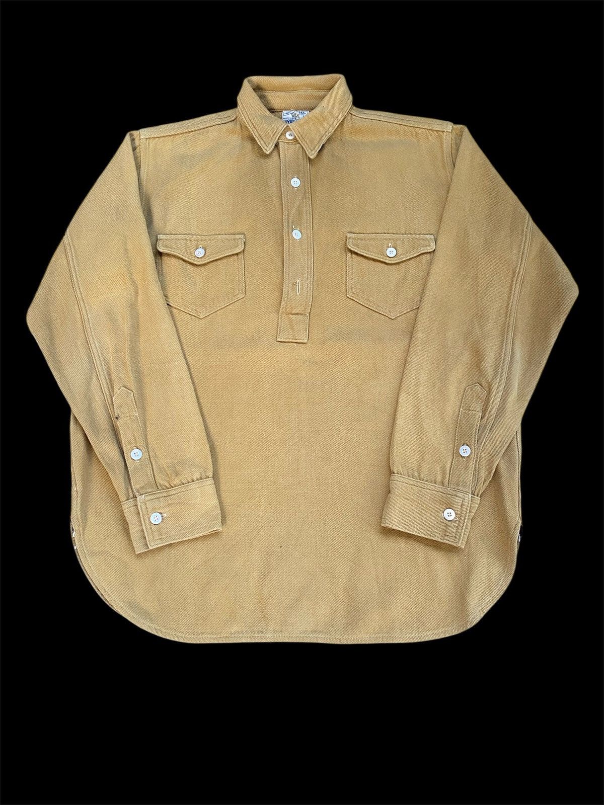 Warehouse & Co. Warehouse & Co Half Button Workwear Double Pocket Work Shirt Size US M / EU 48-50 / 2 - 1 Thumbnail