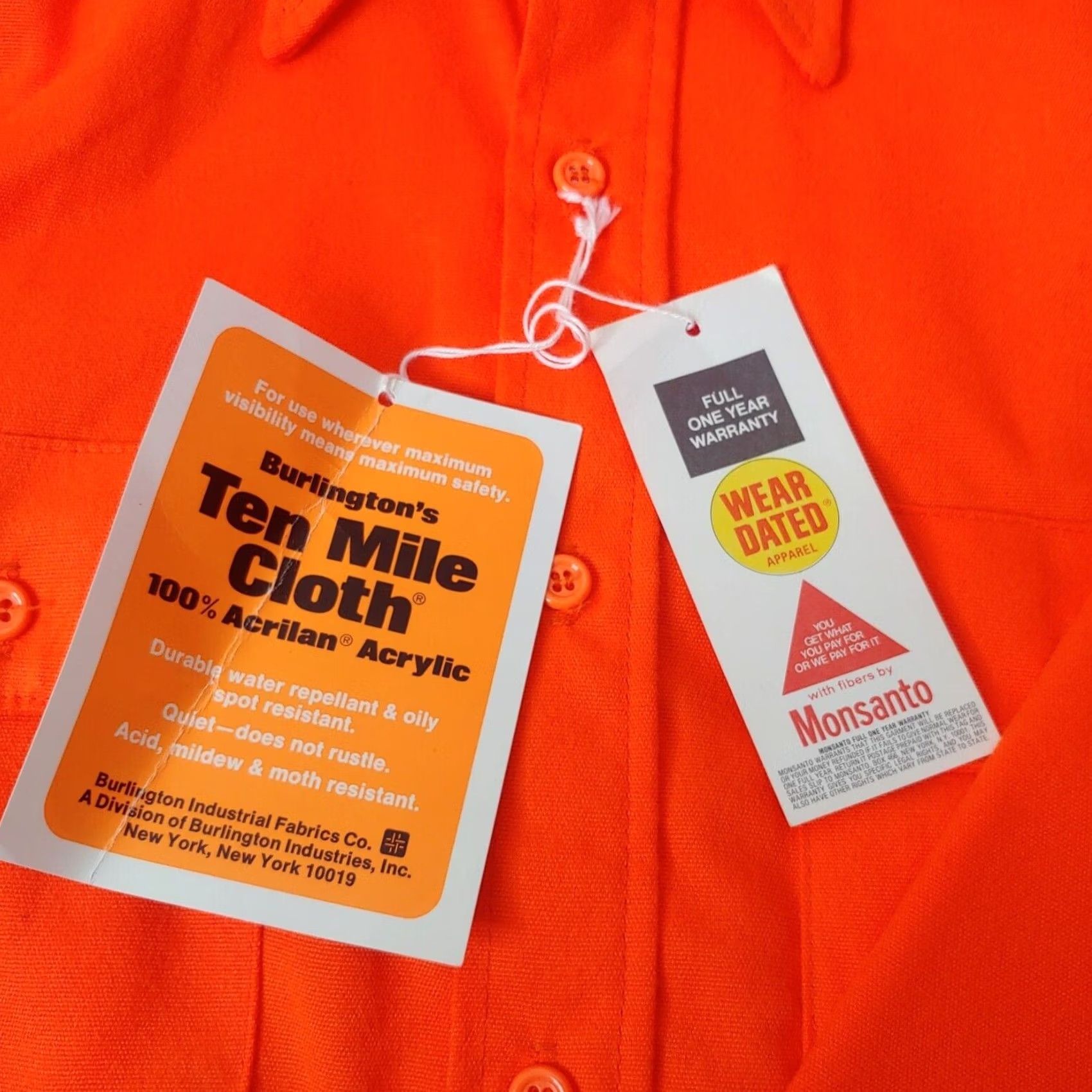 Vintage Vintage Sport King Hunting Shirt M Blaze Orange Safety Hunt Field Union Made - Hunter - Large Button-Up Size US M / EU 48-50 / 2 - 5 Thumbnail