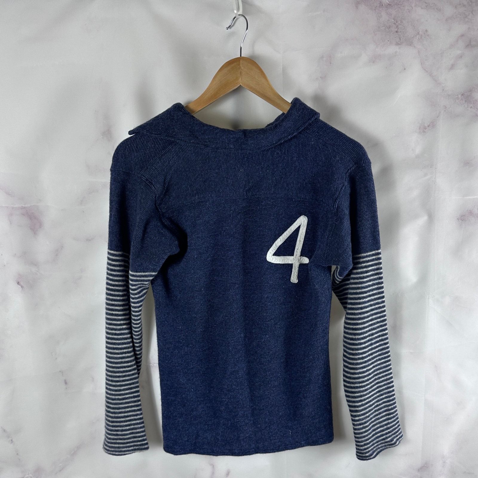 Kapital Blue Knit Longsleeve Polo Size US S / EU 44-46 / 1 - 5 Thumbnail
