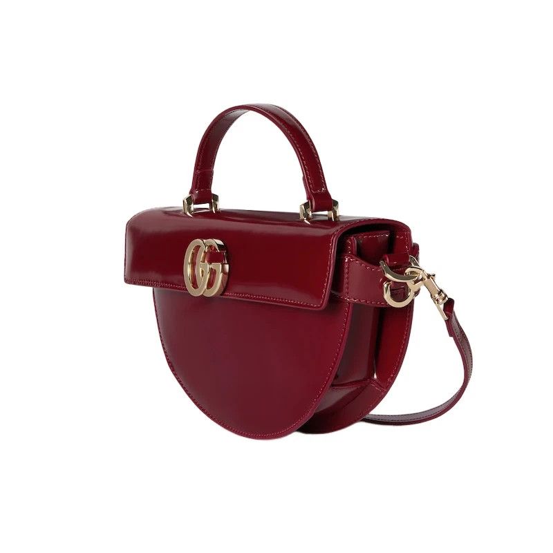 Gucci GUCCI Half-Moon Small Rosso Ancora Leather Top Handle Size ONE SIZE - 2 Thumbnail