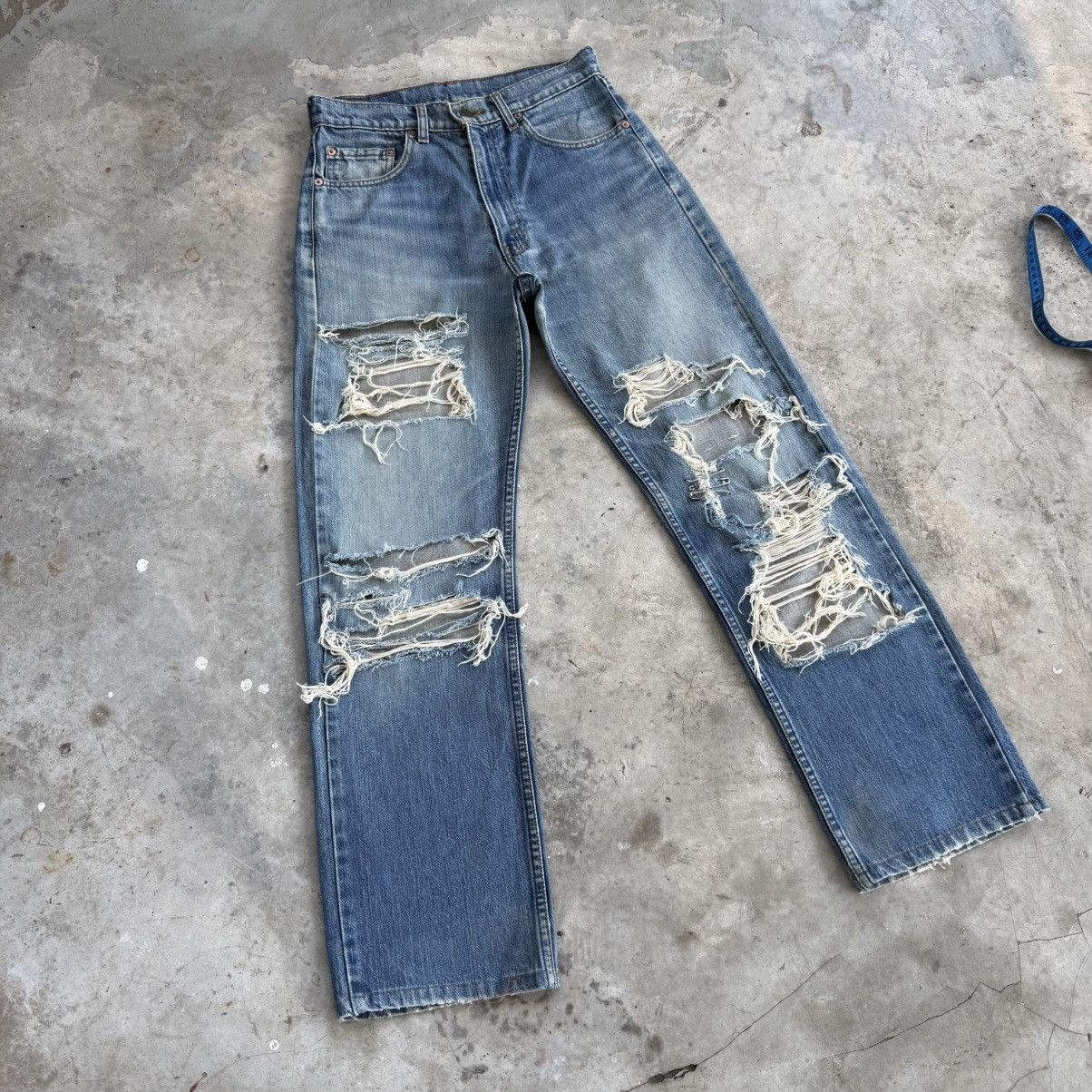 Levi's Vintage Clothing W28x29.5 Vintage Levi's 512 Distressed Denim Jean Pants Size US 28 / EU 44 - 2 Thumbnail