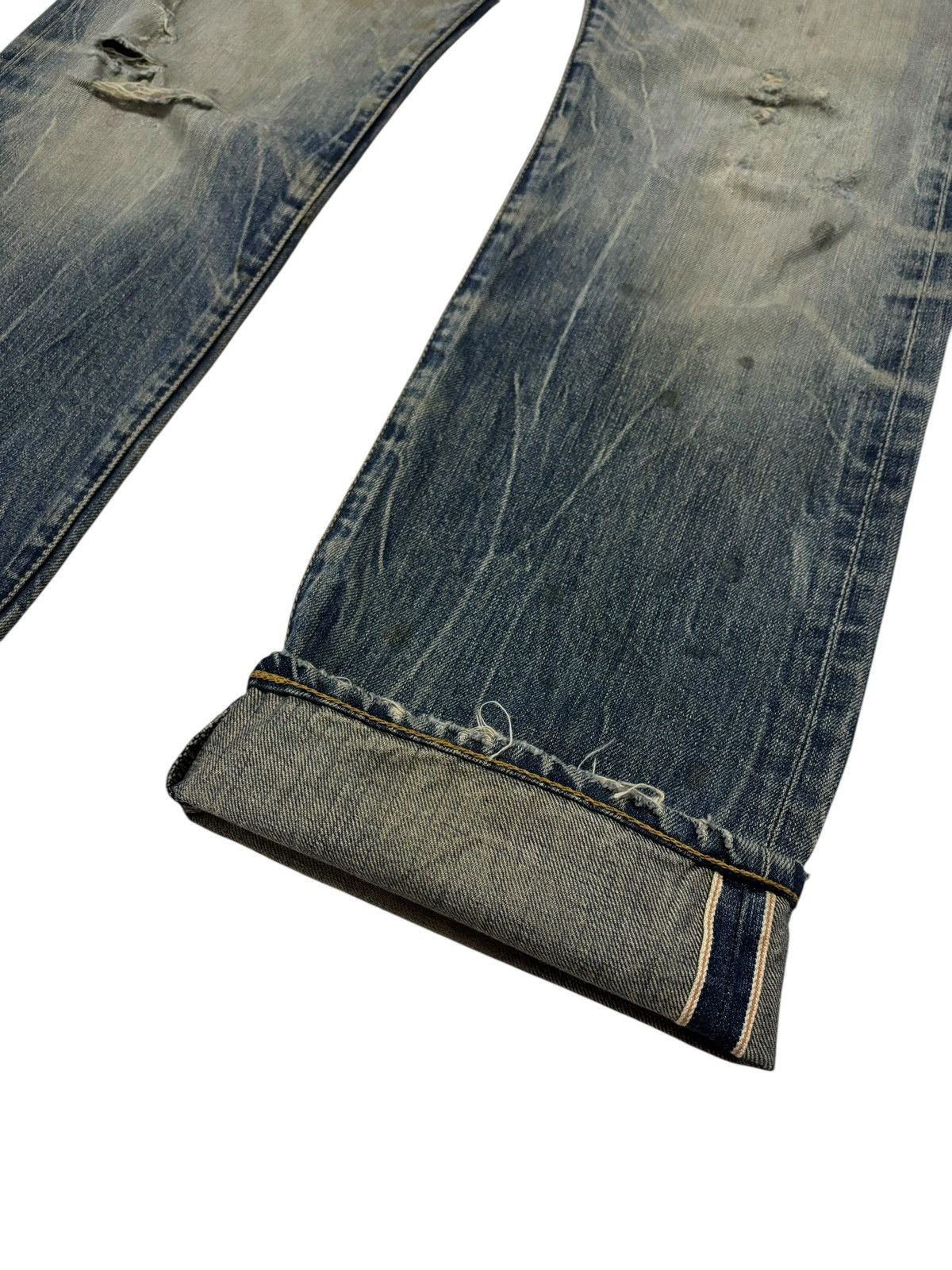 *A VONTADE × If Six Was Nine Vtg A Vontade Kazuyuki Yamakawa Distressed Selvedge Jeans Size US 30 / EU 46 - 7 Thumbnail