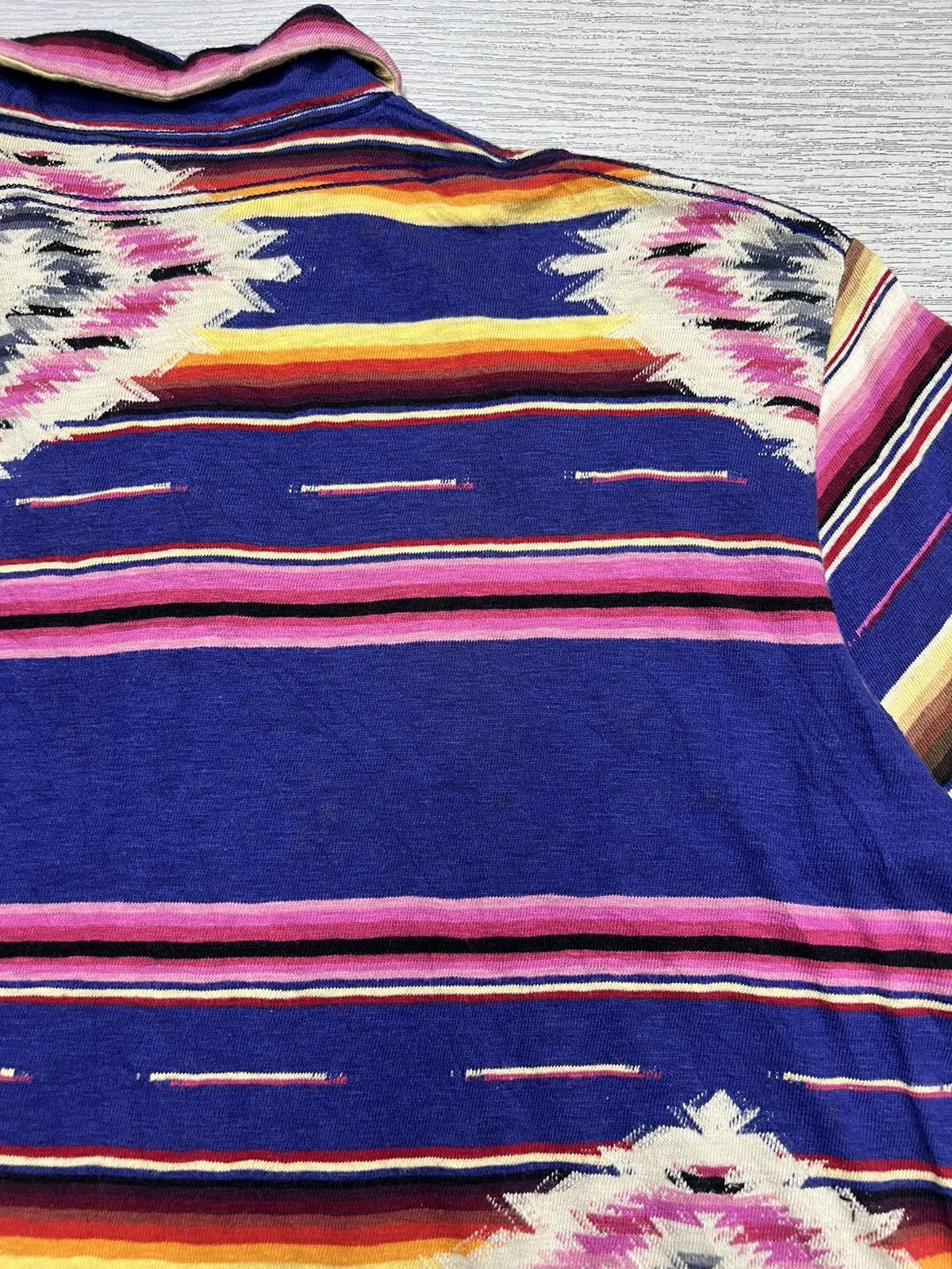 Kapital Kapital - Striped Aztec Polo Shirt Size US L / EU 52-54 / 3 - 11 Thumbnail