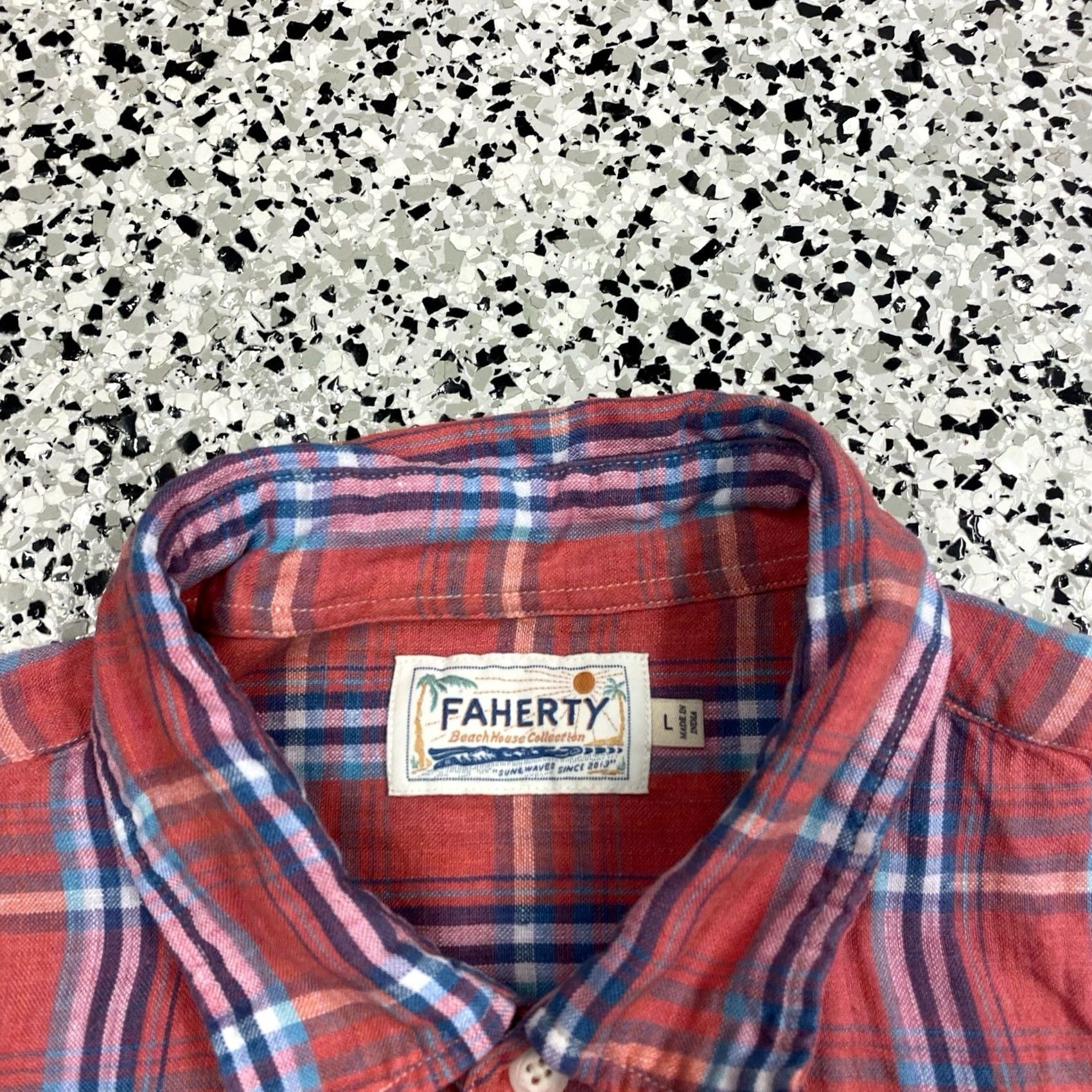 Faherty Faherty Mens L Button-Up Flannel Shirt Beach House Collection Preppy Multicolor Size US L / EU 52-54 / 3 - 2 Thumbnail