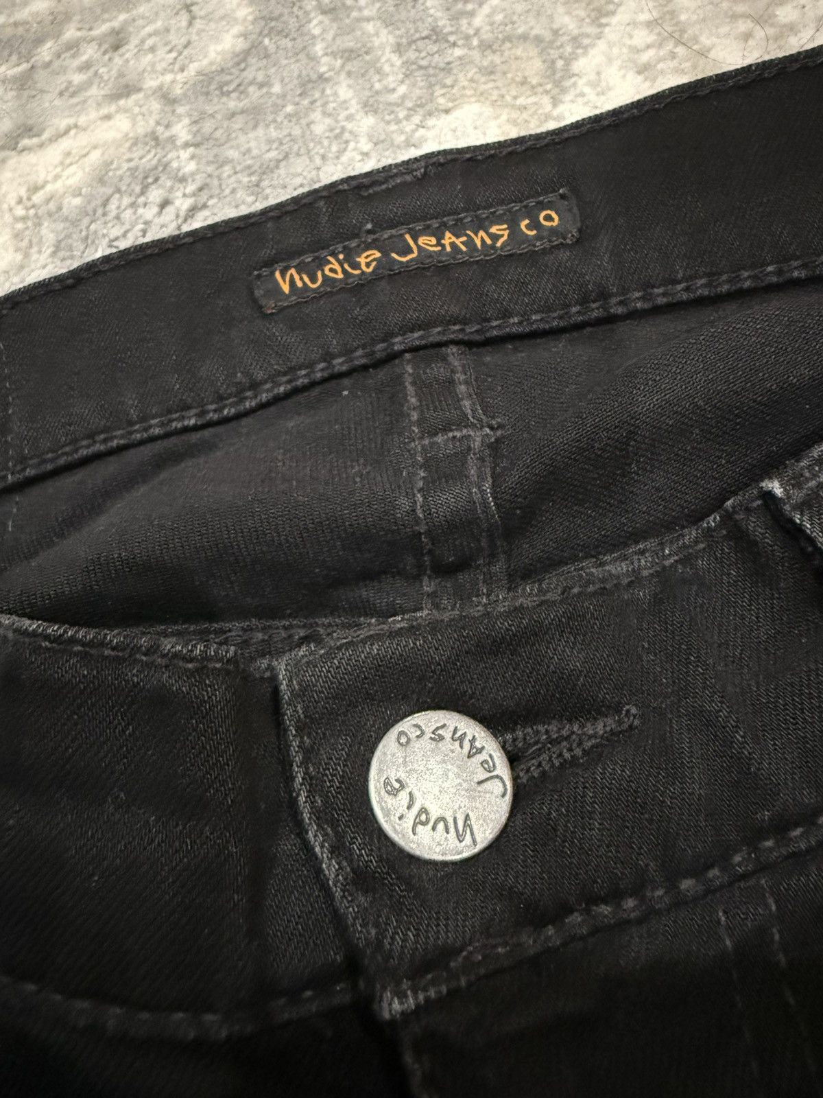 Nudie Jeans Tight Terry dark grey black skinny slim denim jeans 29/30 Size US 29 - 2 Thumbnail