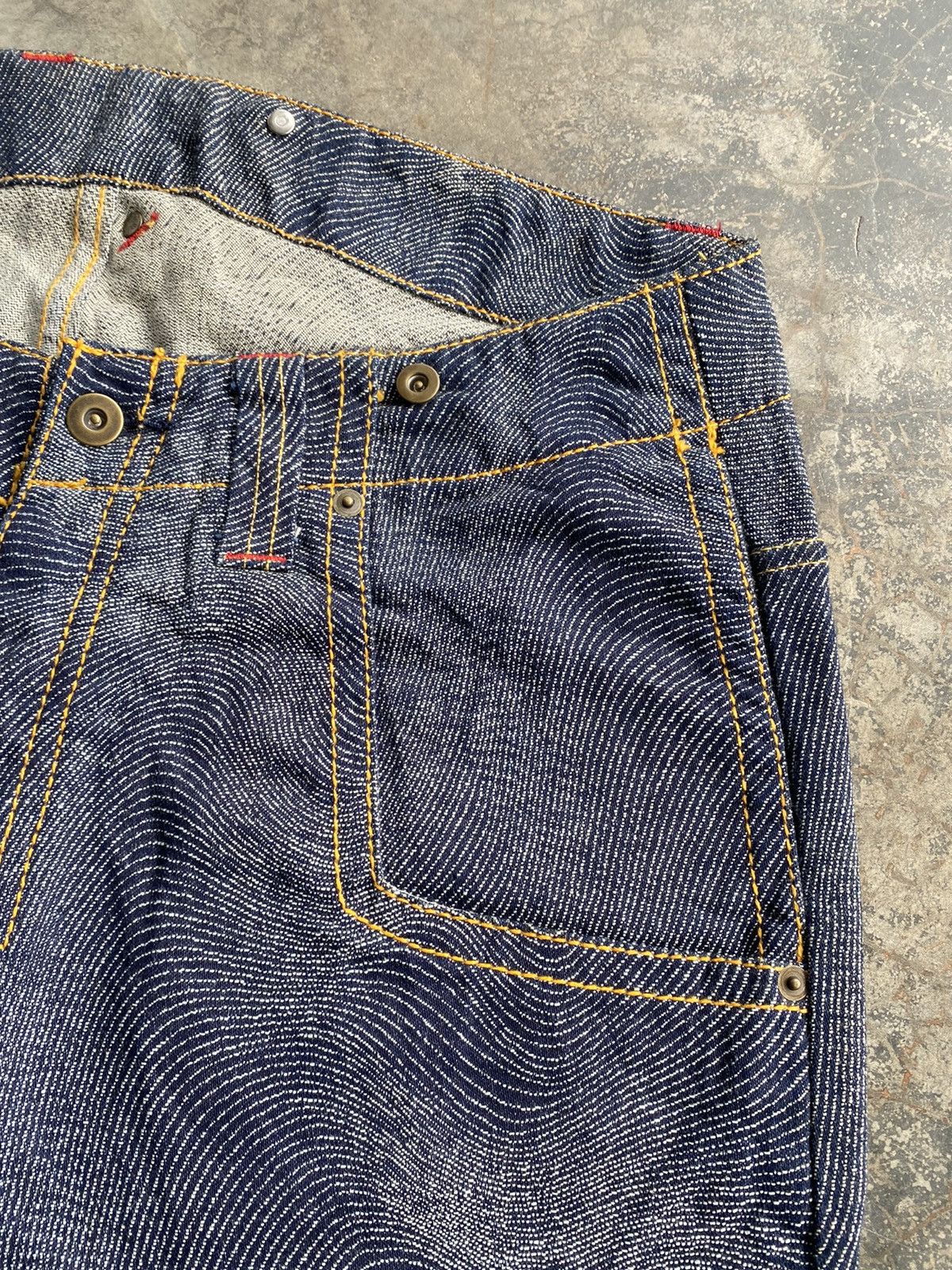 Hysteric Glamour × JNCO × Japanese Brand Baggy Jeans Vintage Scovill Rivet Spiral Waves Size US 34 / EU 50 - 11 Thumbnail