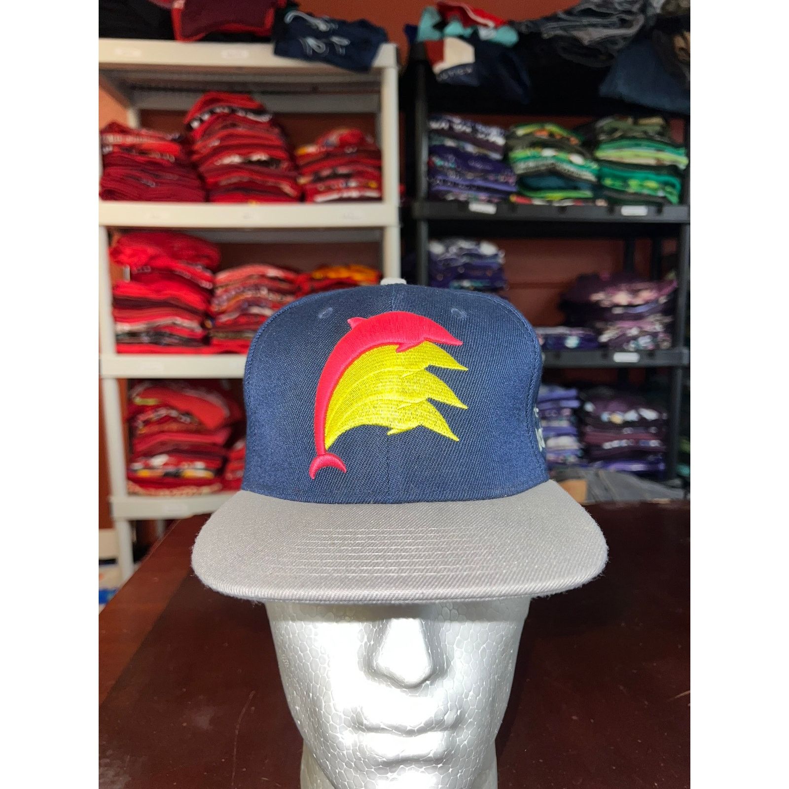 Pink Dolphin Pink Dolphin Snapback Hat Blue Logo Cap Pink+ Clothing OS Size ONE SIZE - 1 Thumbnail