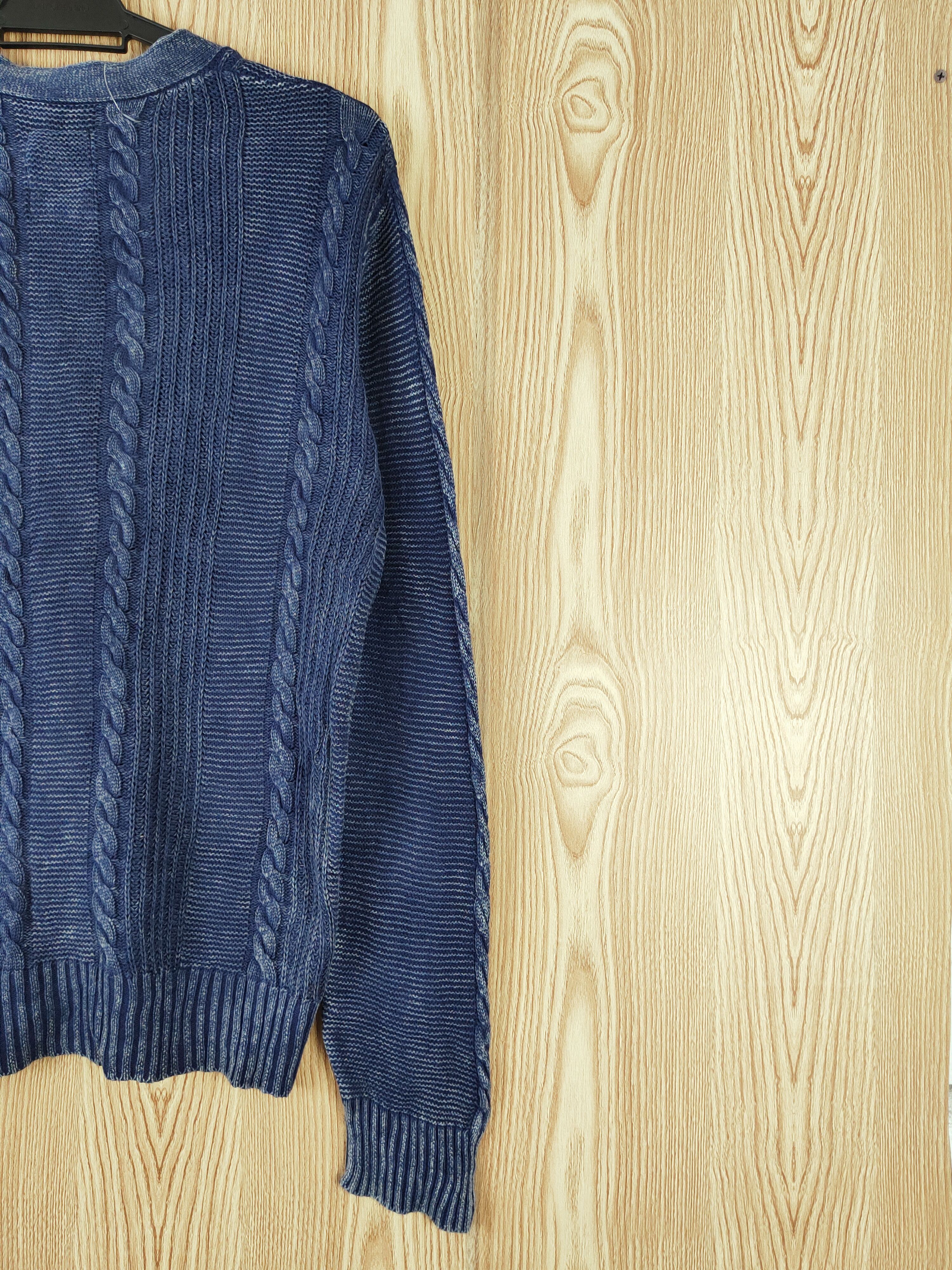 Indigo Azul by Moussy Navy Faded Knitwear Cardigan #W881 Size US S / EU 44-46 / 1 - 10 Thumbnail