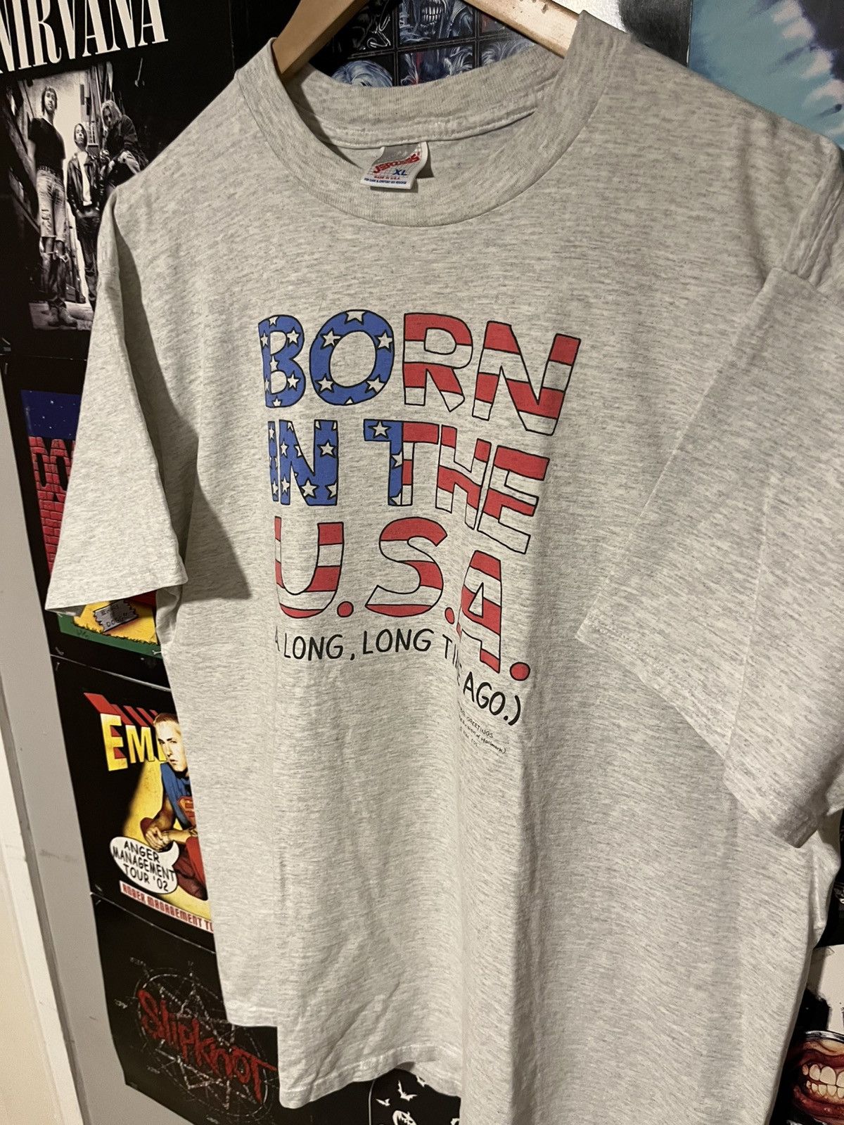 Jerzees × Vintage Vintage 90’s made in USA Born in USA Hallmark patriotic tee Size US XL / EU 56 / 4 - 2 Thumbnail