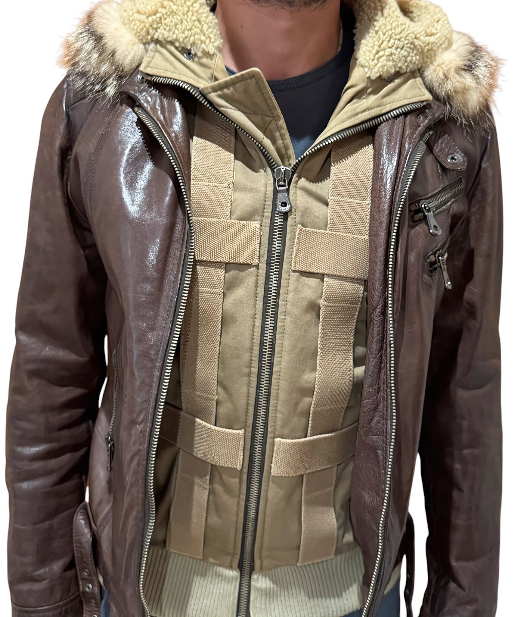Dolce & Gabbana F/W 2005 BUFFALO LEATHER HOODED JACKET Size US M / EU 48-50 / 2 - 4 Thumbnail