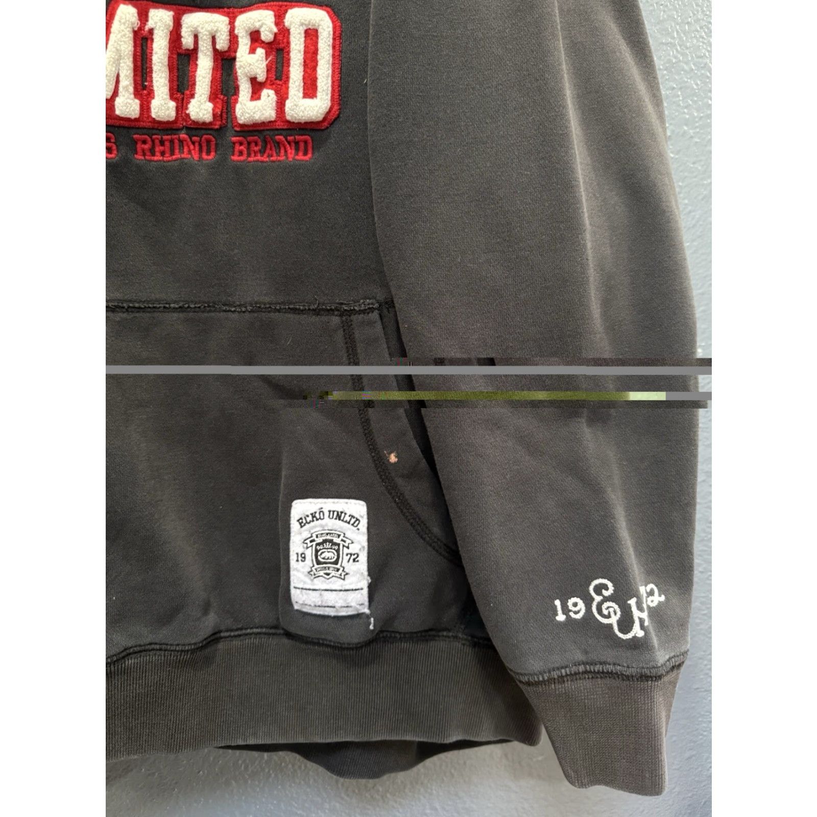 Vintage VINTAGE Ecko Unlimited Hoodie Men XL Black Pullover 29in 27in Size US XL / EU 56 / 4 - 6 Thumbnail