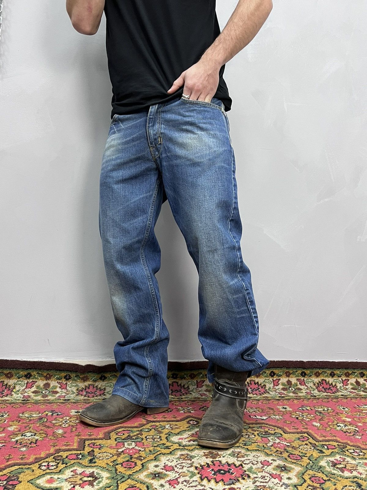 Diesel SALE💣💣 VTG Balenciaga Style Diesel Baggy Washed Jeans y2k Size US 30 / EU 46 - 4 Thumbnail