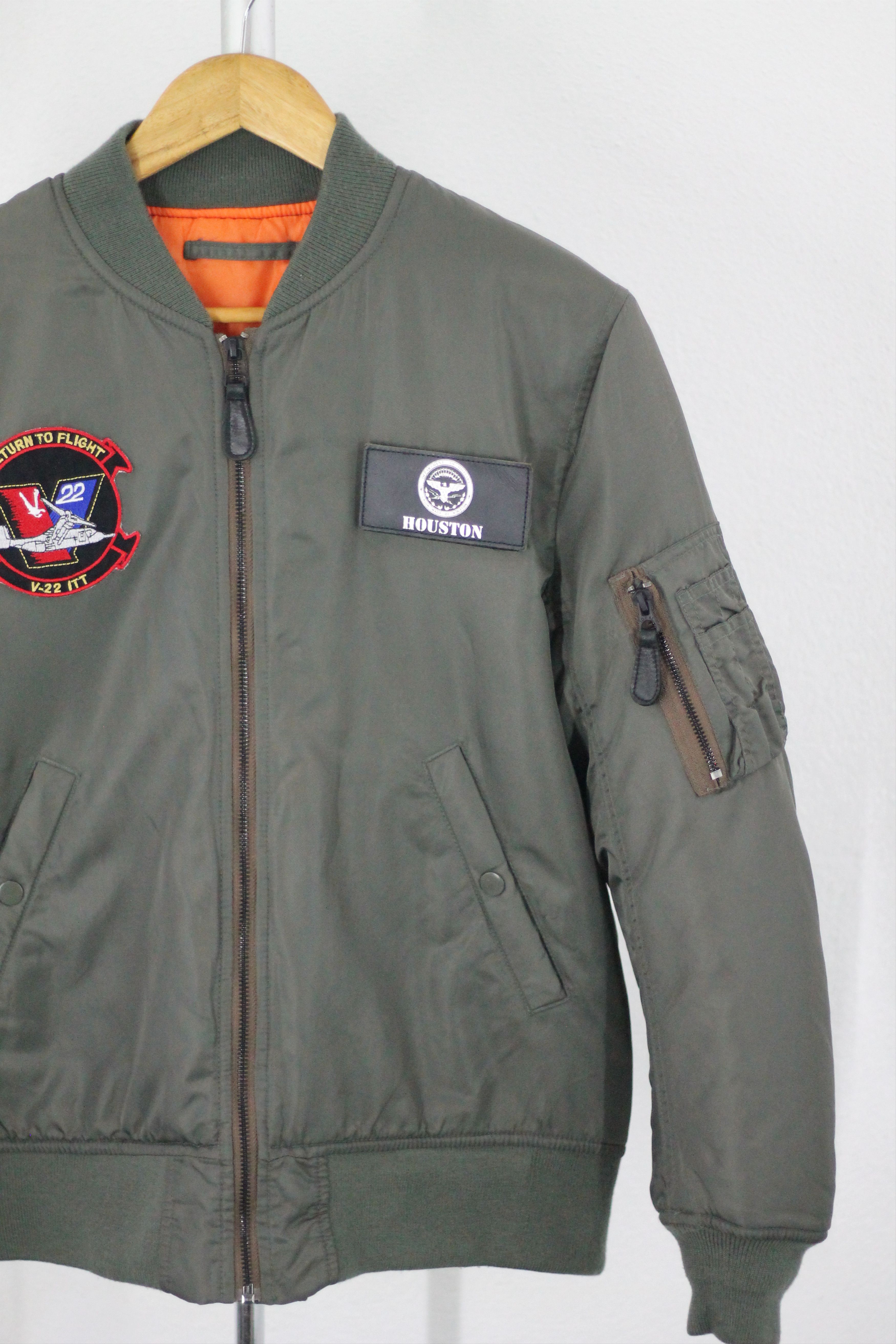 Japanese Brand HOUSTON U.S. Marine Corpes Bell Boeing Flight Bomber Jacket. Size US M / EU 48-50 / 2 - 3 Thumbnail
