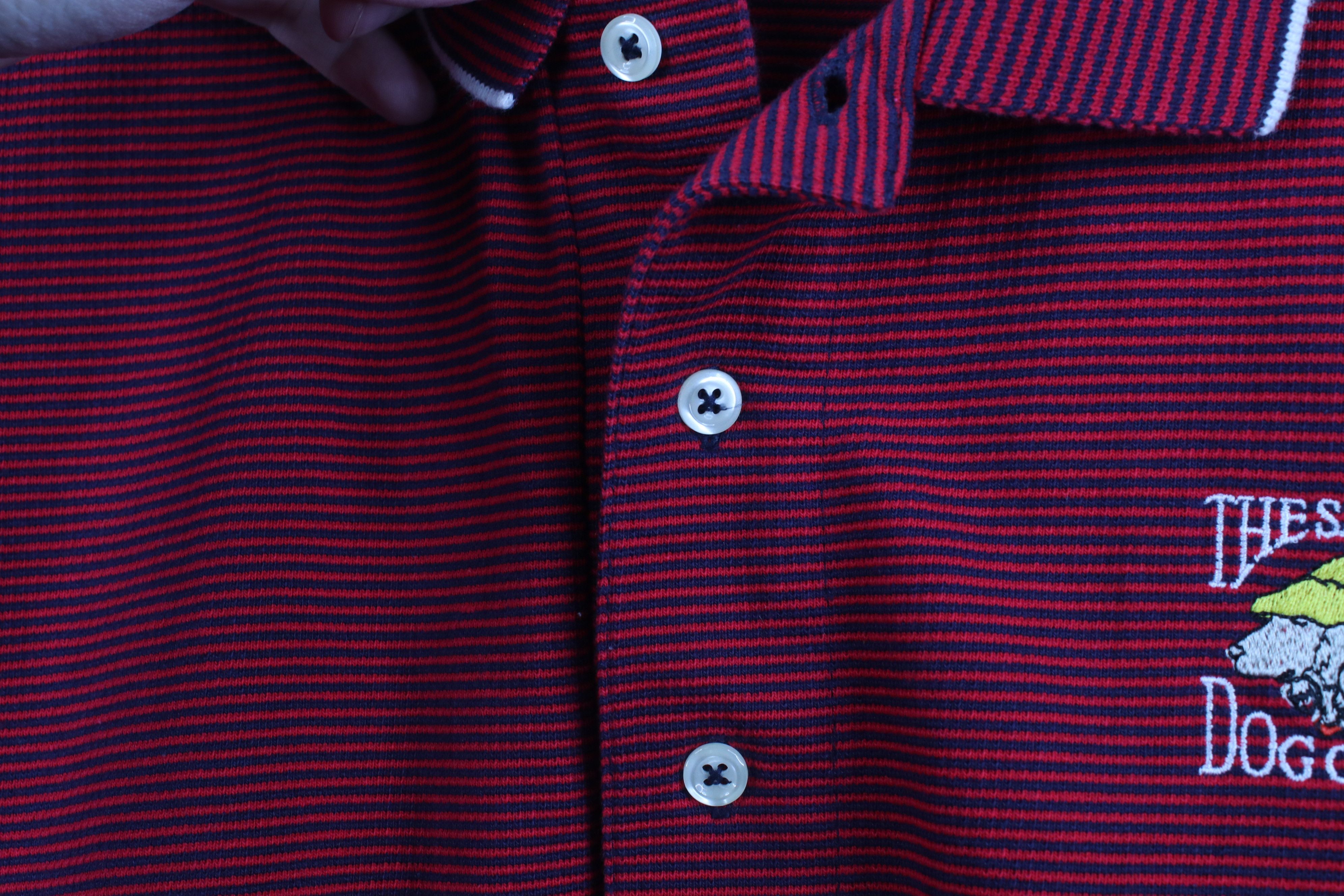 Vintage Vintage 90s The Salty Dog Cafe Collared Golf Polo Shirt Red Size US L / EU 52-54 / 3 - 5 Thumbnail