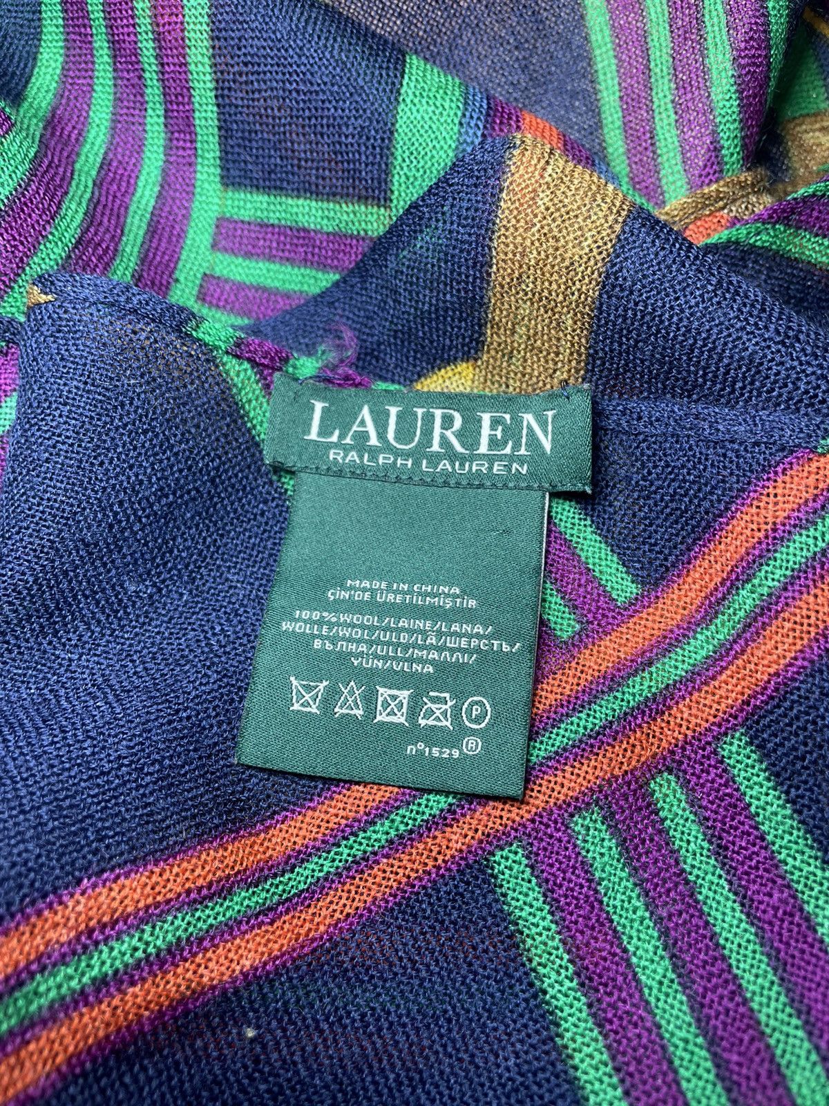 Lauren Ralph Lauren × Ralph Lauren Lauren Ralph Lauren chains navy wool scarf Size ONE SIZE - 8 Thumbnail