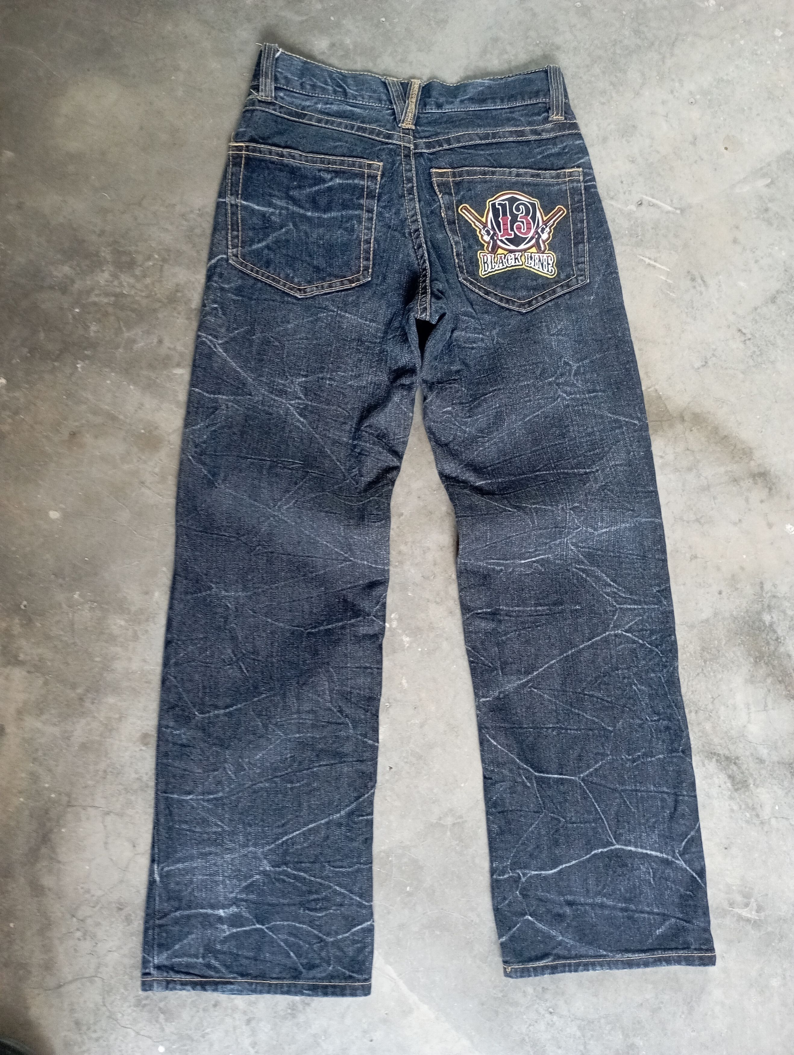 Fragment Design Crazy Lightning Wash Japanese Brand Black Line Jeans Size US 30 / EU 46 - 2 Thumbnail