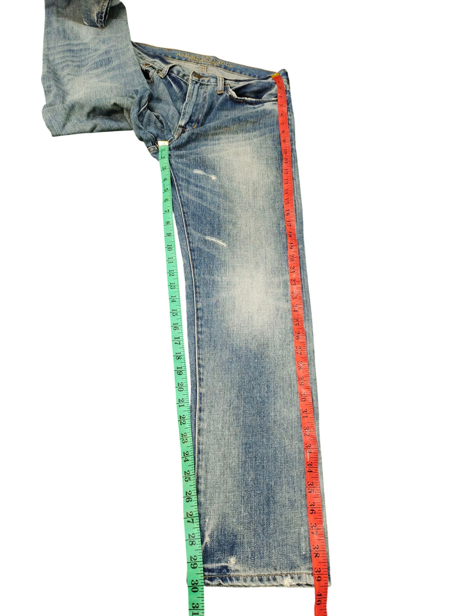 American Eagle Outfitters Vintage American Eagle Clawmark Distress Faded Denim Jeans Size US 30 / EU 46 - 17 Thumbnail