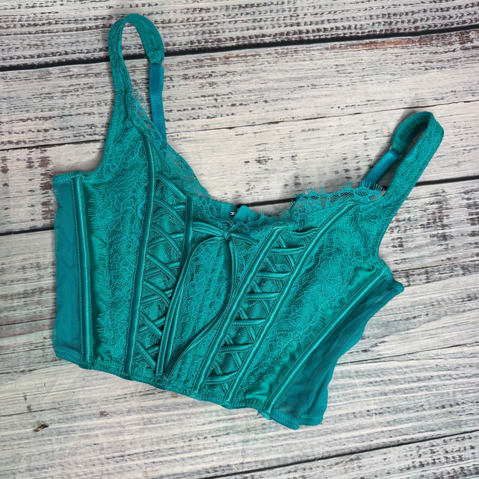 Victoria's Secret Victoria's Secret Dream Angels Unlined Lace-Up Bra Top XS Size ONE SIZE - 2 Thumbnail