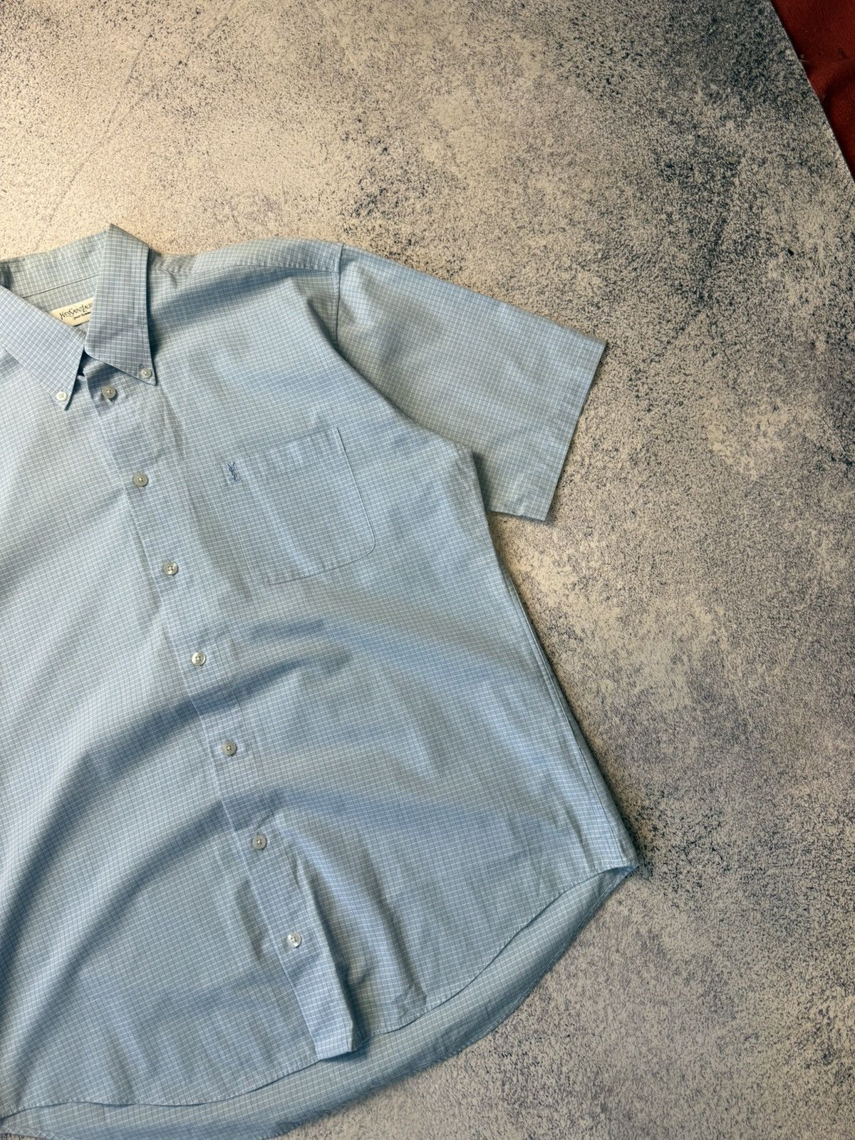 Vintage Mens Vintage Yves Saint Laurent Shirts Button up Luxury YSL Size US L / EU 52-54 / 3 - 7 Thumbnail