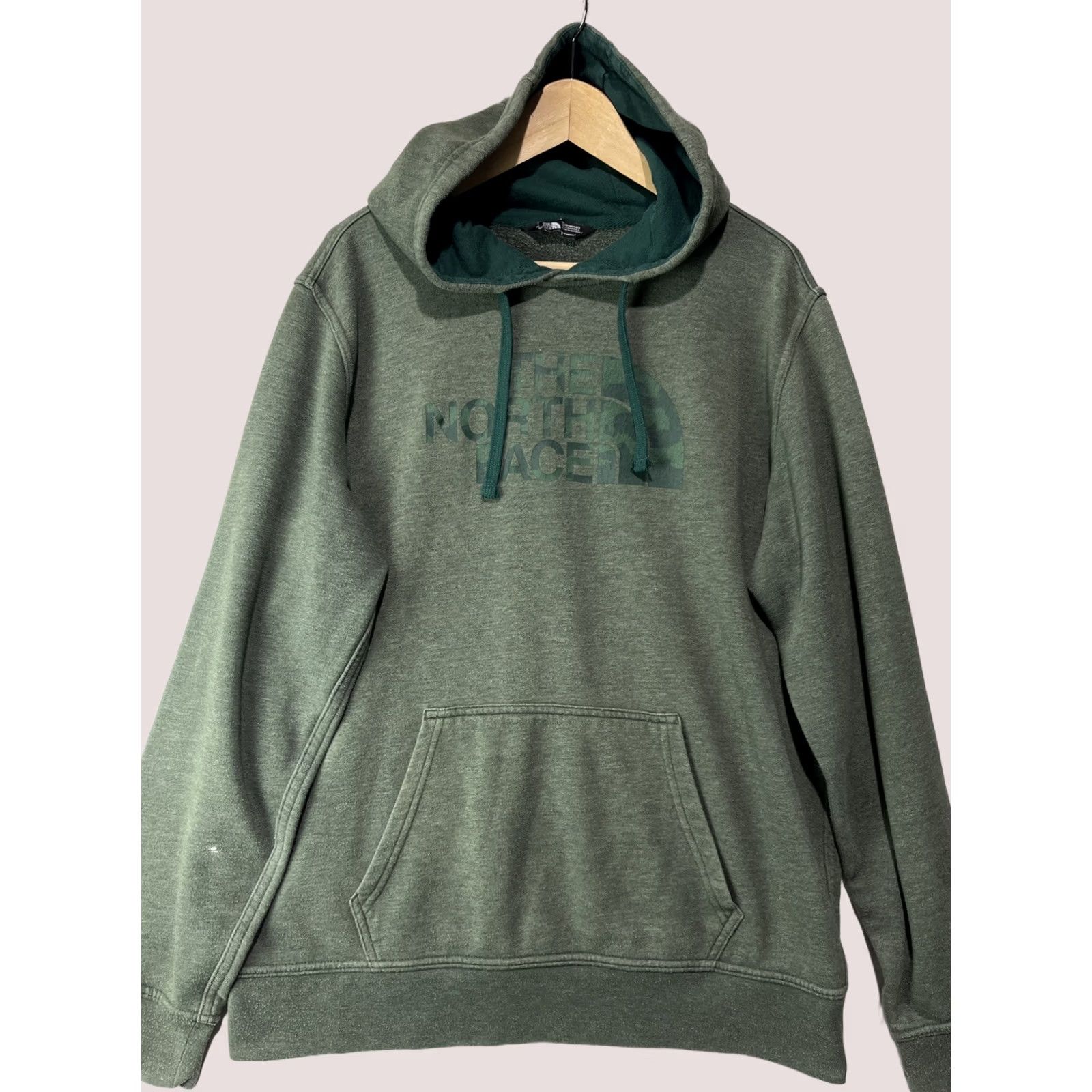 The North Face The North Face Hoodie Mens Large Green Half Dome Logo Fleece Graphic Print Pullover Classic Logo Size US L / EU 52-54 / 3 - 1 Thumbnail