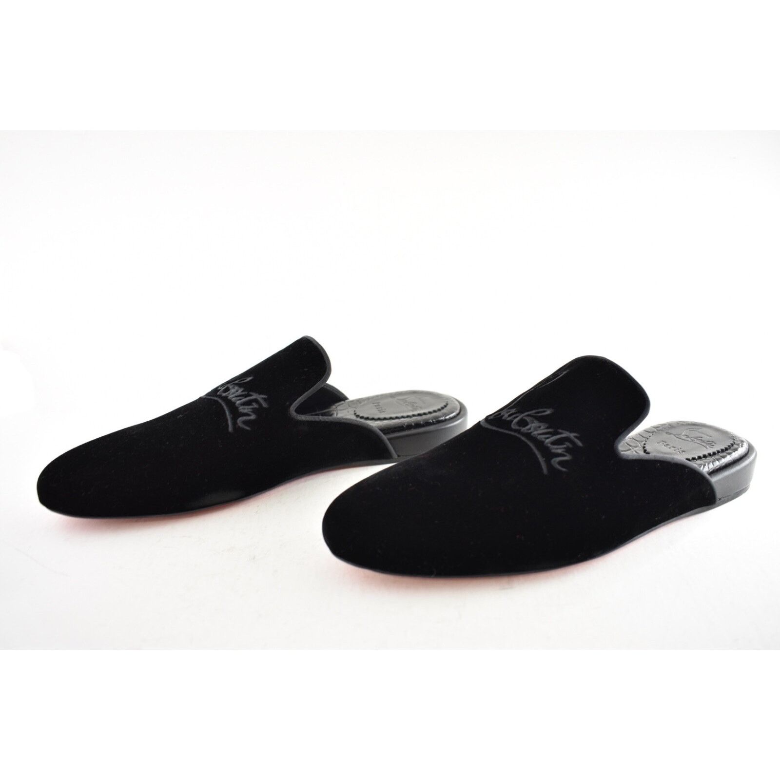 Christian Louboutin Christian Louboutin Navy Coolito Velvet Backless Loafer Size US 9 / EU 42 - 11 Thumbnail